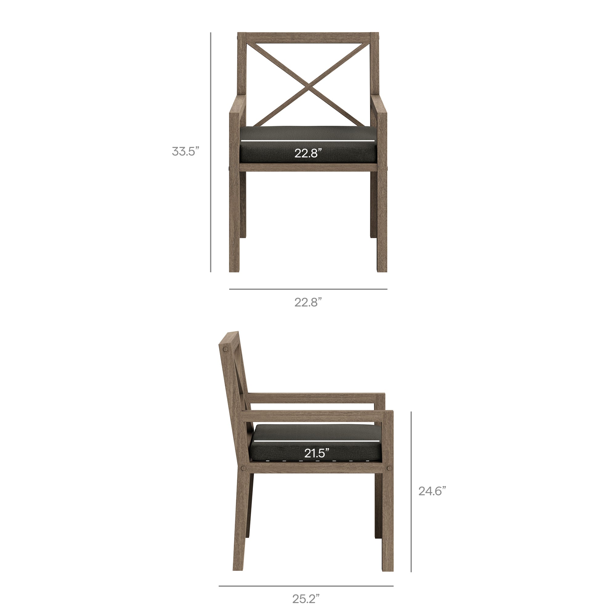 Modway EEI-7445 Northlake 7-Piece Outdoor Patio Teak Wood Dining Set