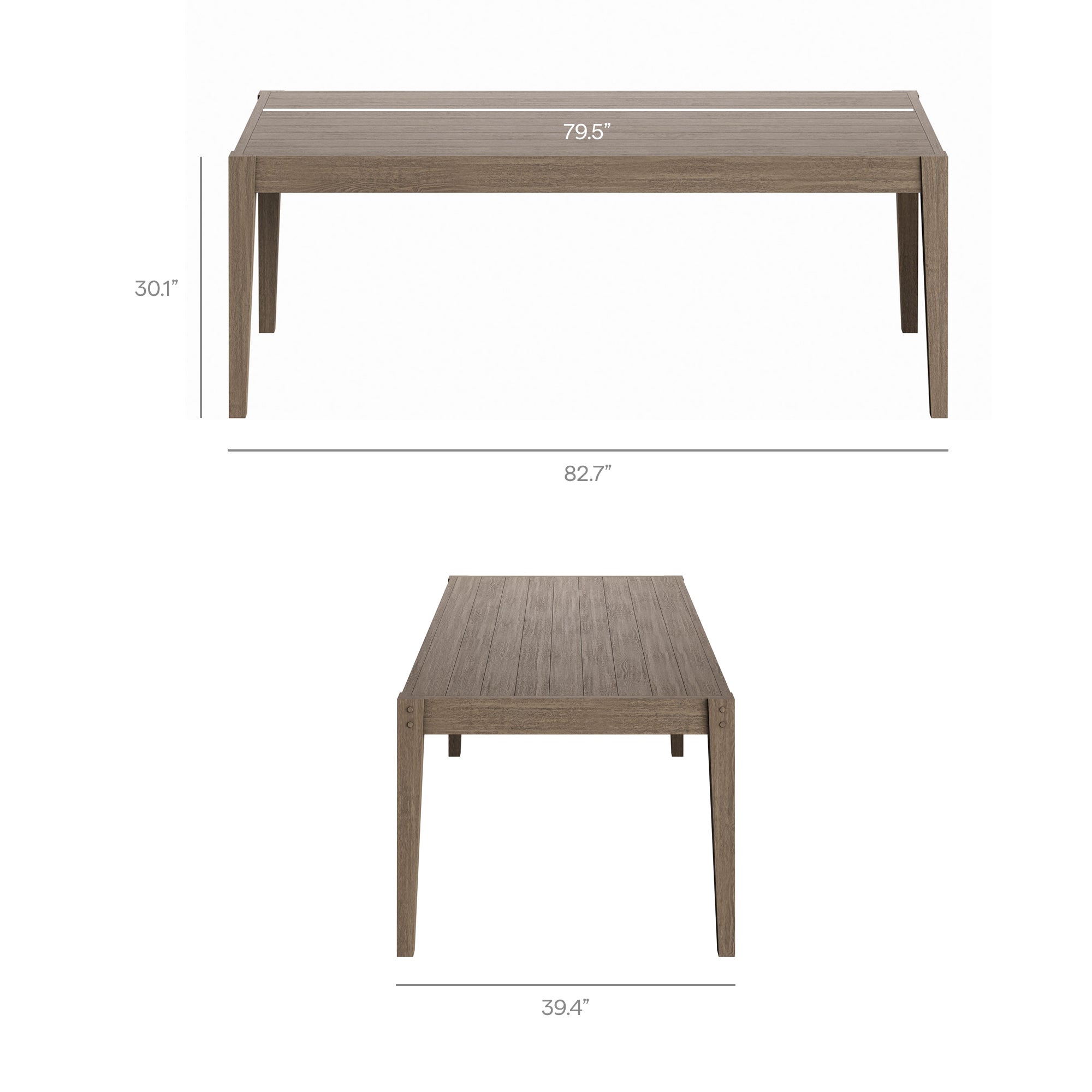 Modway EEI-7445 Northlake 7-Piece Outdoor Patio Teak Wood Dining Set