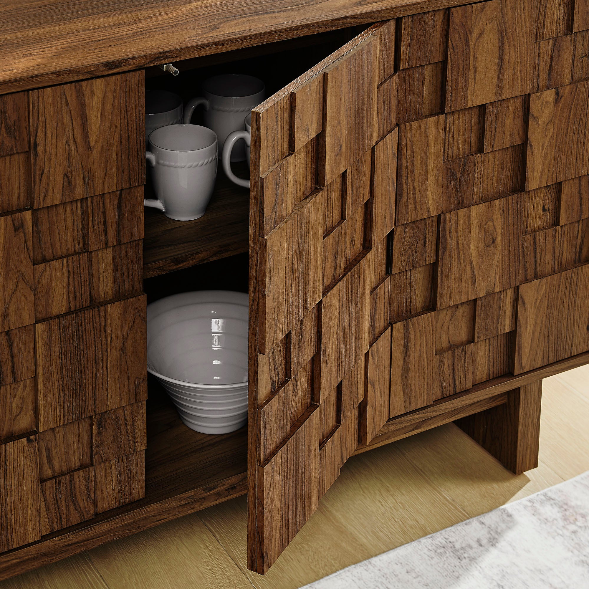 Modway Owen 59 Inch 4 Door Geometric Sideboard