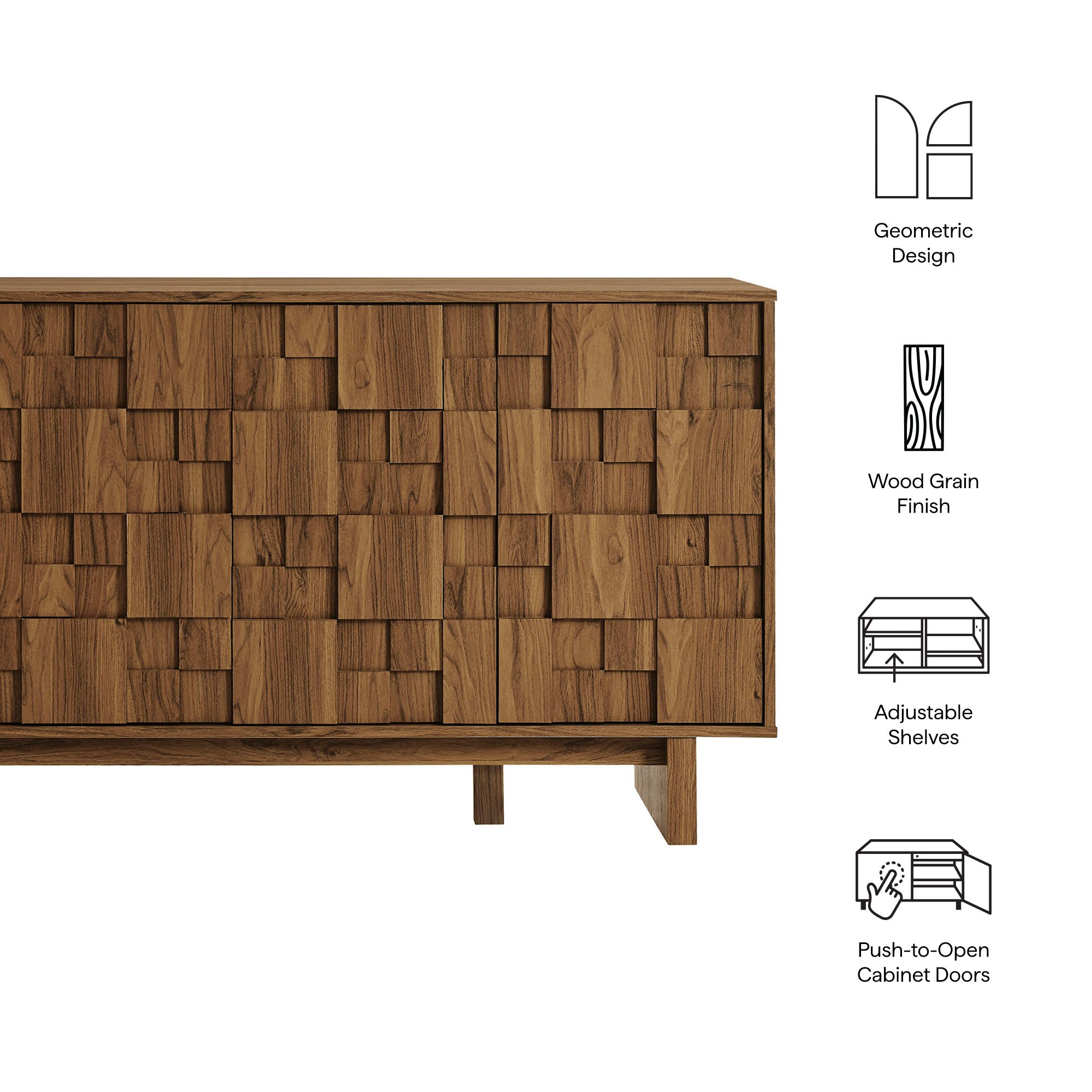 Modway Owen 59 Inch 4 Door Geometric Sideboard