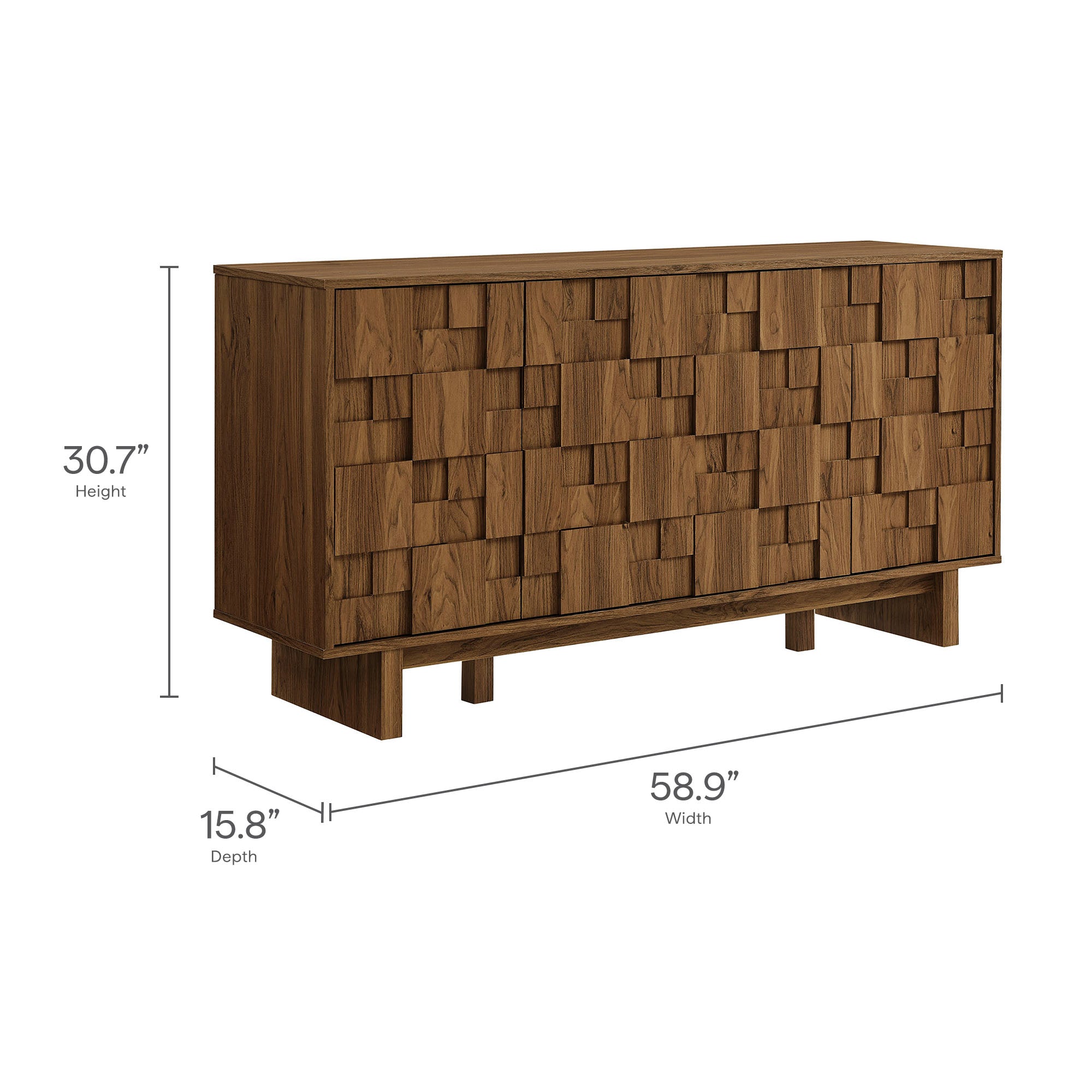 Modway Owen 59 Inch 4 Door Geometric Sideboard