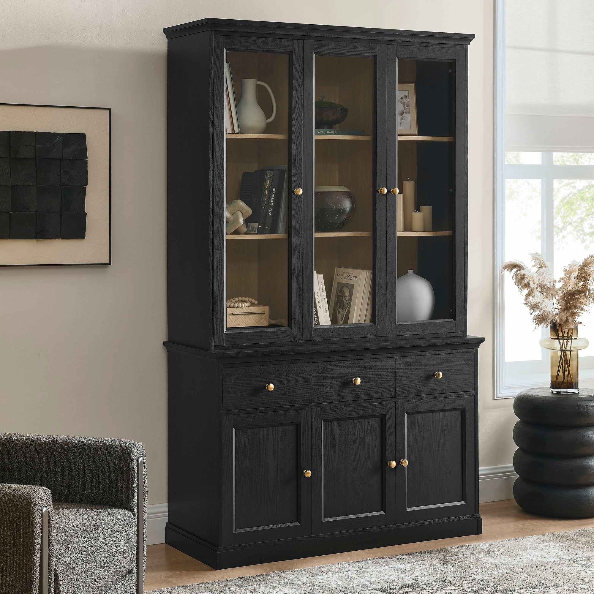 Modway Amara 79 Inch Large Storage Display Cabinet
