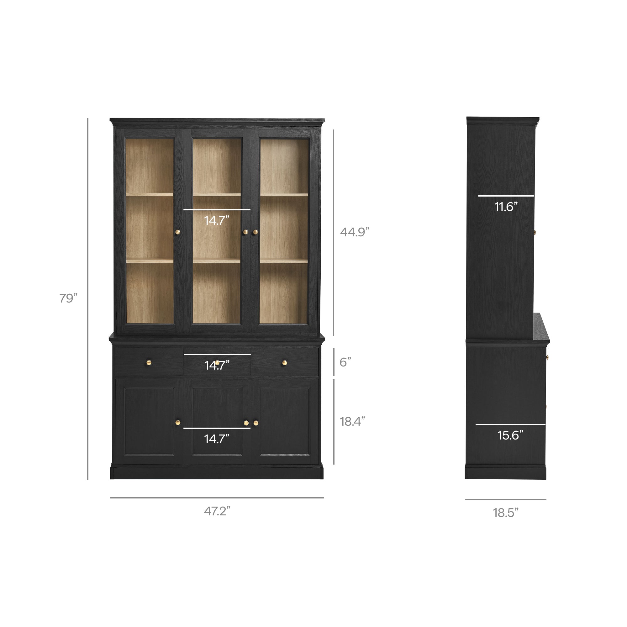 Modway Amara 79 Inch Large Storage Display Cabinet