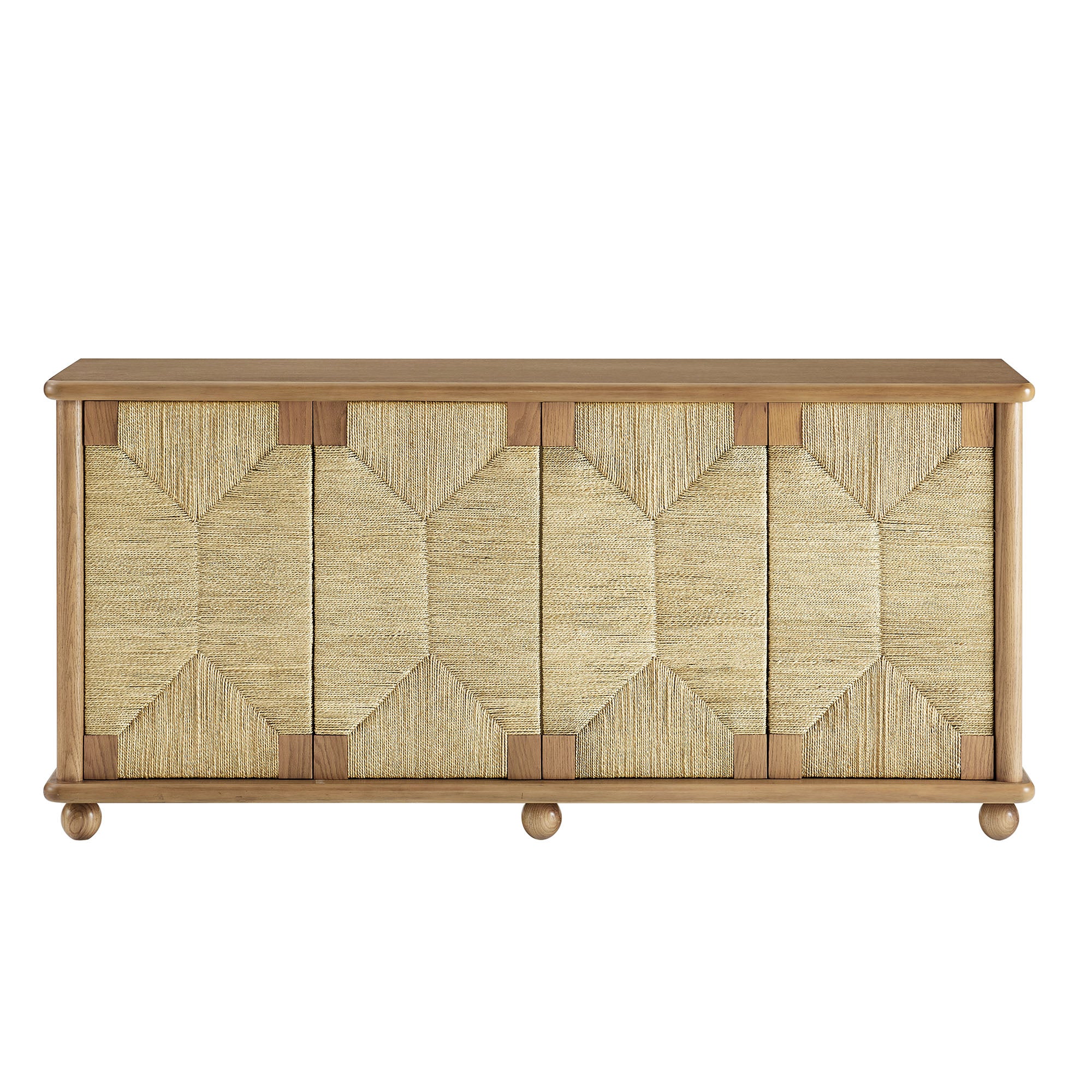 Modway EEI-7451 Marola 71 Inch Oak Wood Seagrass Sideboard