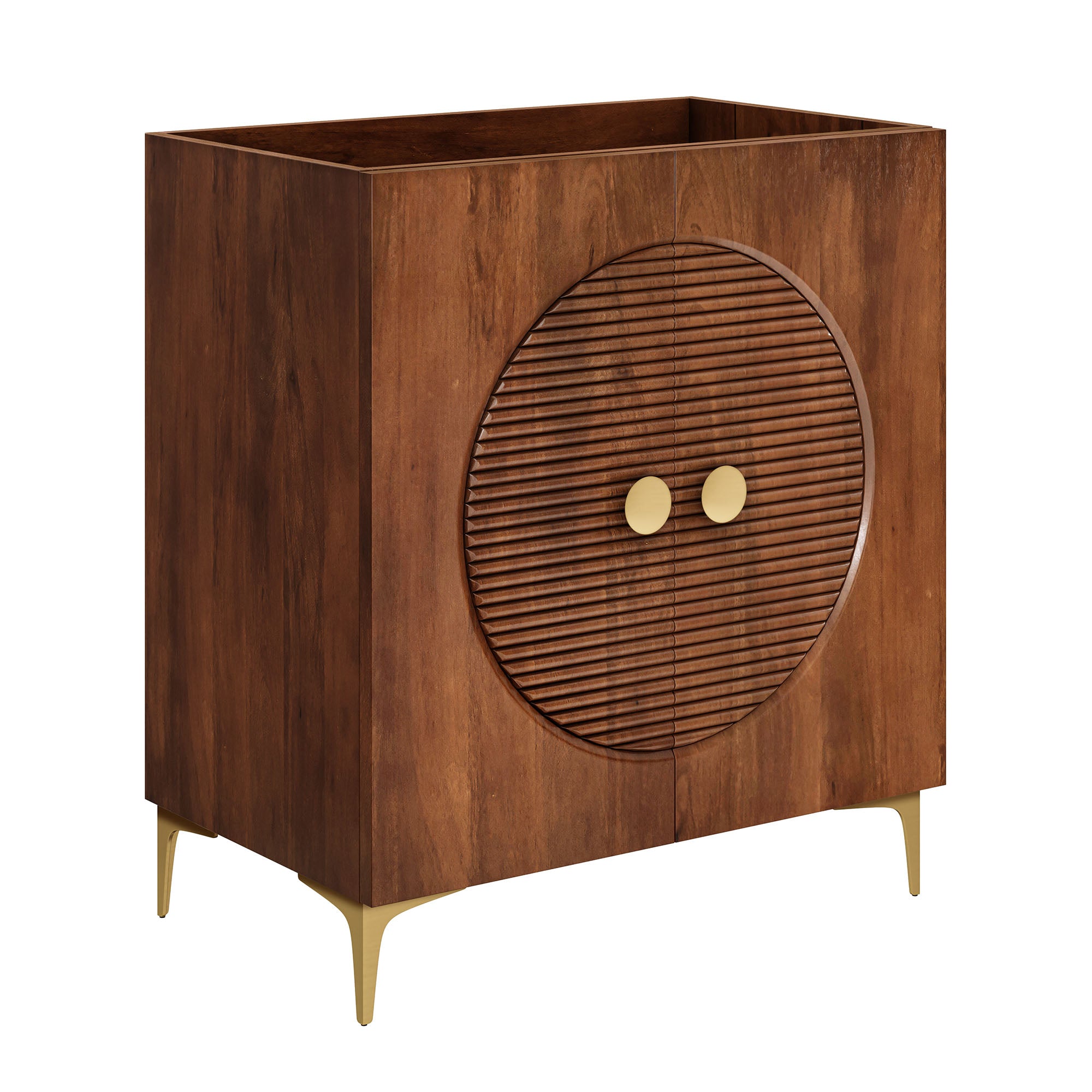Modway Vernon 30" Fluted Wood Vanity Cabinet Without Sink