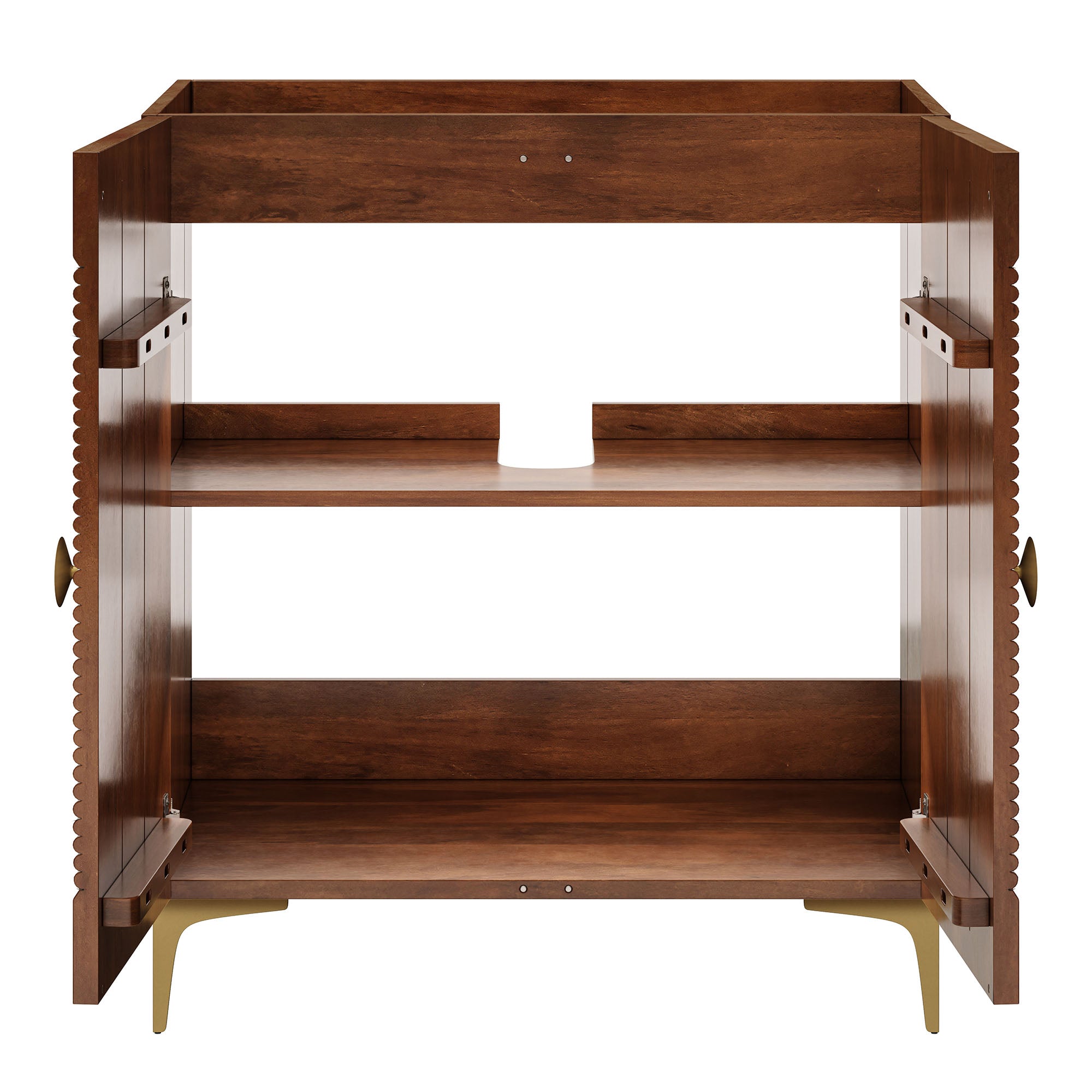 Modway Vernon 30" Fluted Wood Vanity Cabinet Without Sink