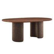 Modway EEI-7458 Enric 84 Inch Mango Wood Oval Dining Table