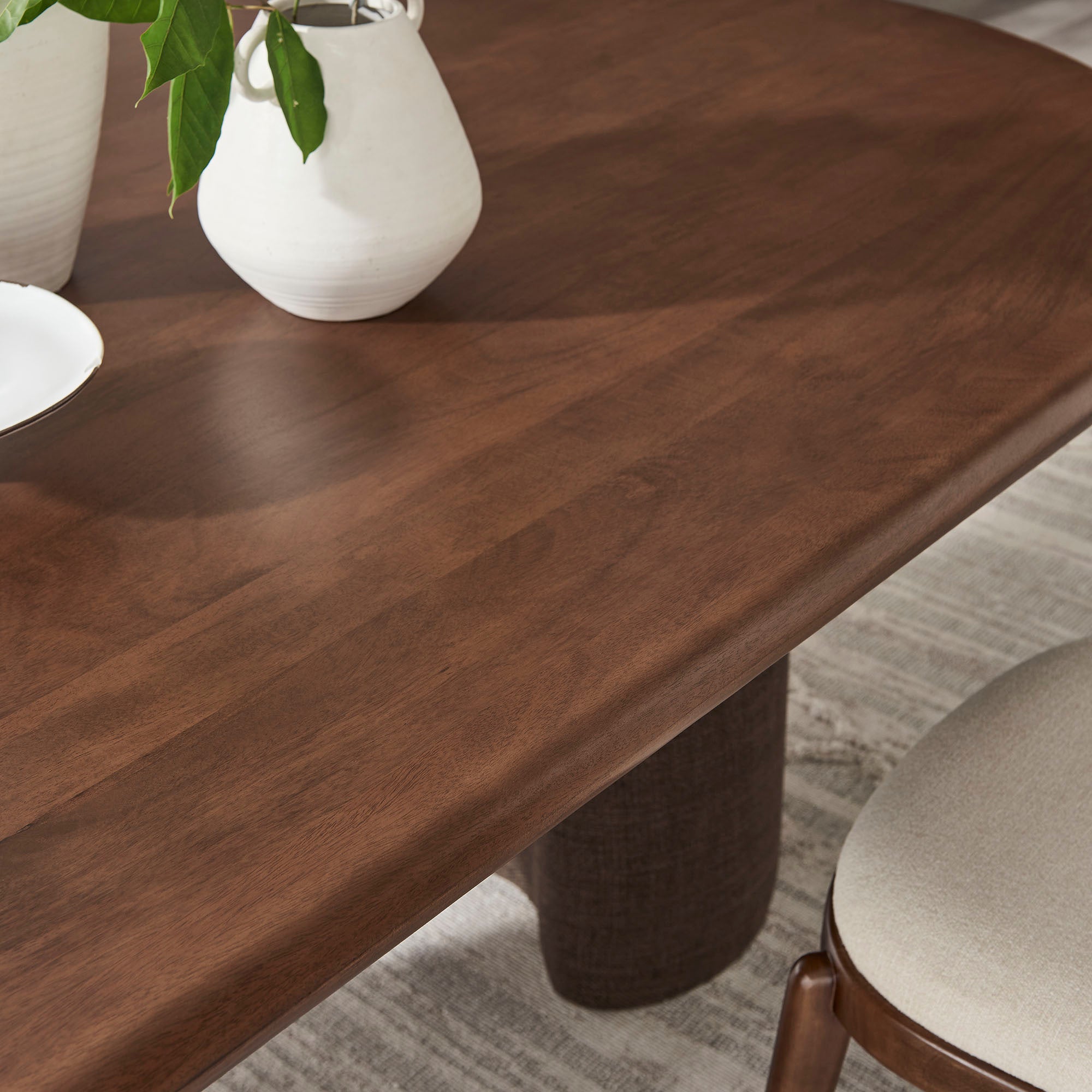 Modway EEI-7458 Enric 84 Inch Mango Wood Oval Dining Table