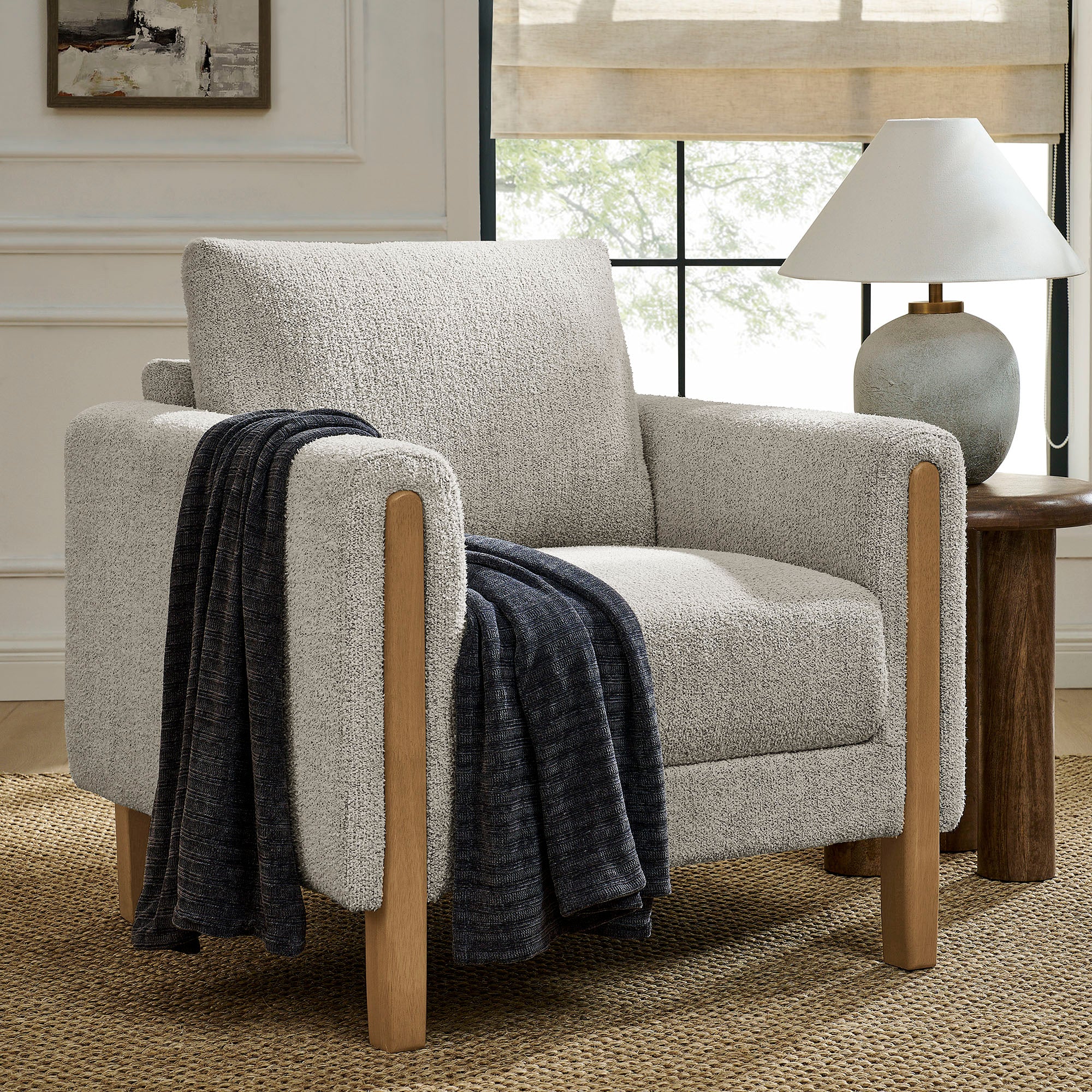 Modway Hawken Boucle Fabric Accent Armchair