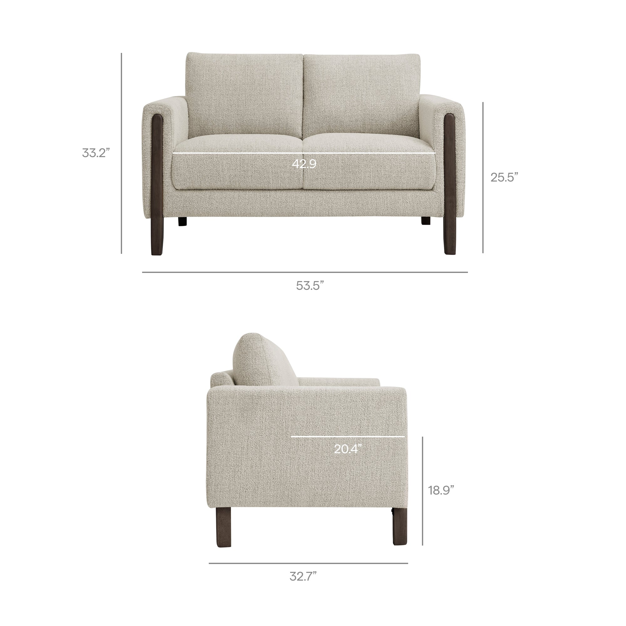 Modway Hawken Boucle Fabric Loveseat