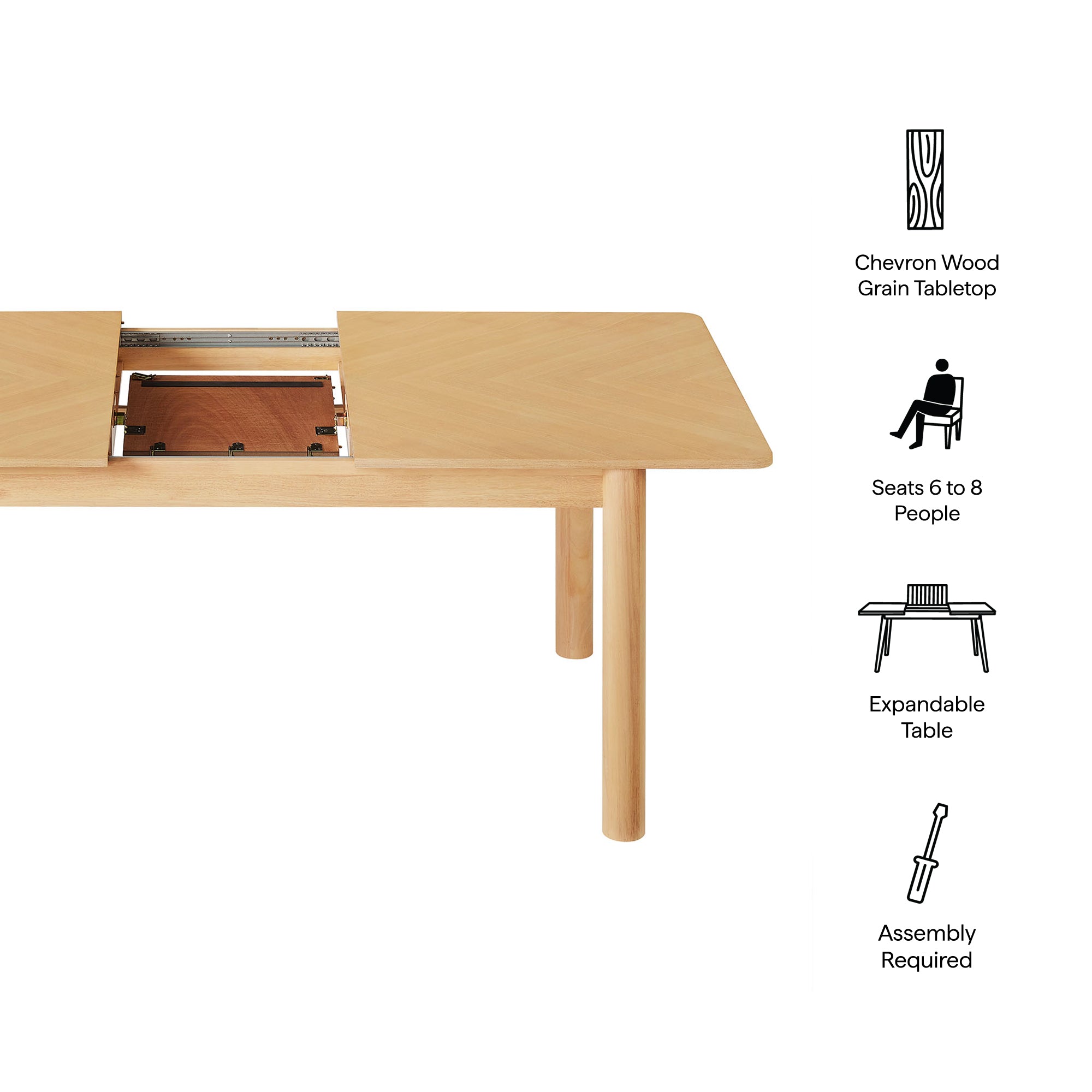 Modway Alba Extendable Dining Table
