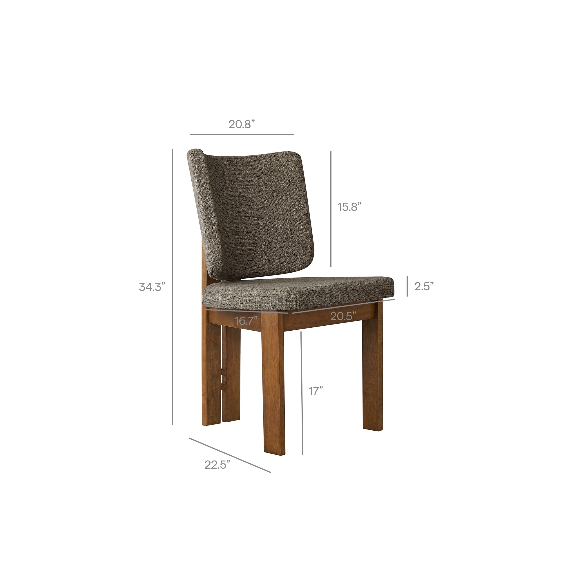 Modway Alba Armless Upholstered Dining Chairs Set Of 2