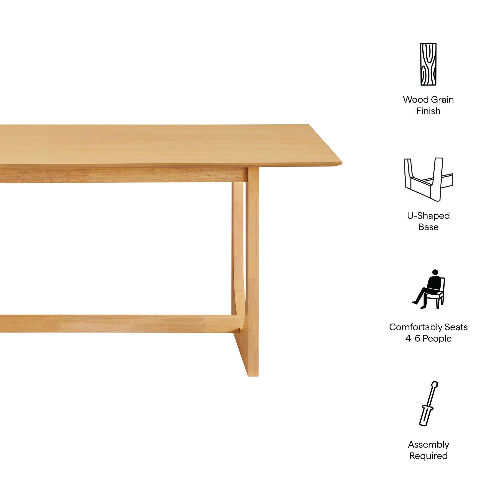 Modway EEI-7466 Ashcroft 69" Rectangular Dining Table