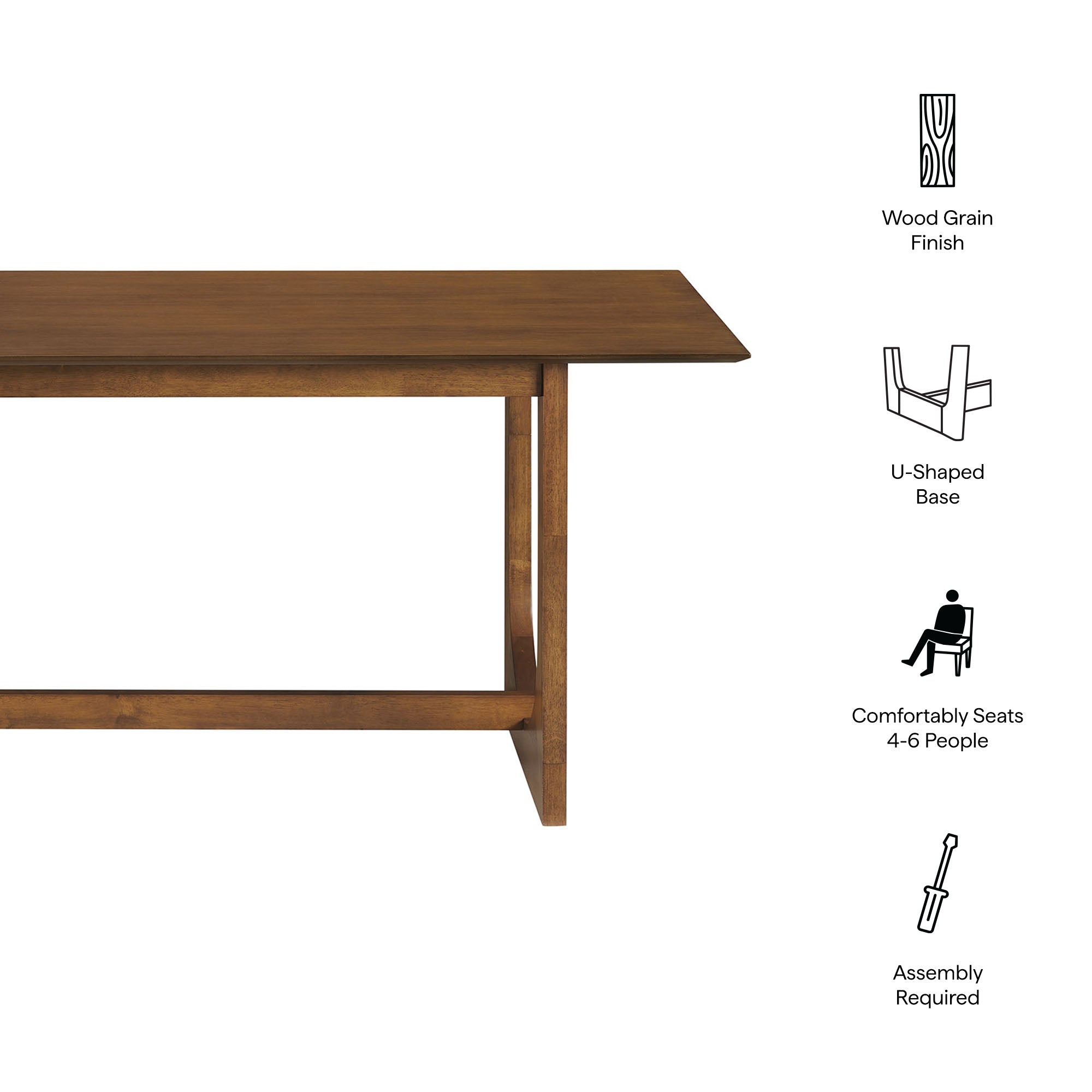 Modway EEI-7466 Ashcroft 69" Rectangular Dining Table