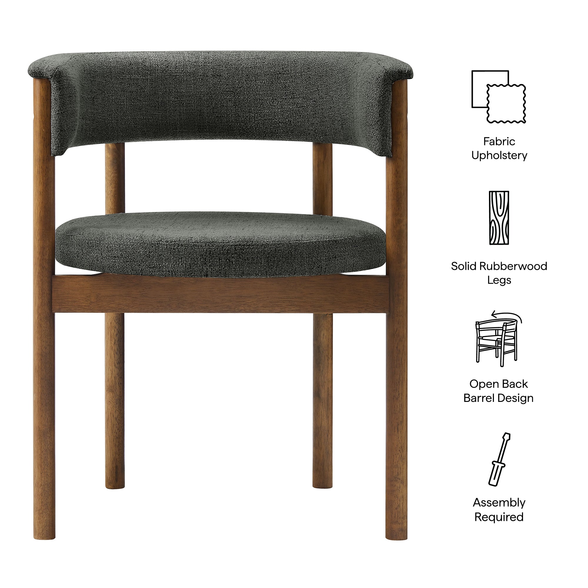Modway Clea Curved Upholstered Dining Chairs Set Of 2