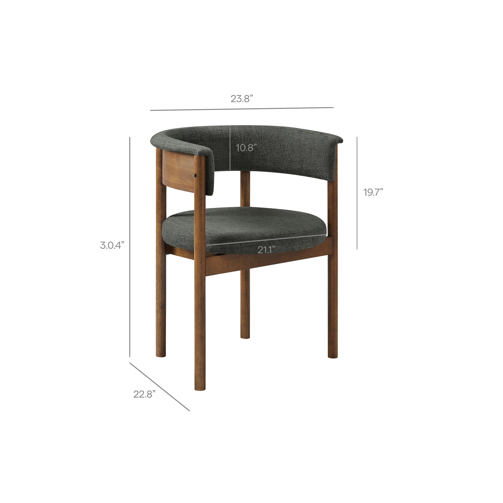 Modway Clea Curved Upholstered Dining Chairs Set Of 2