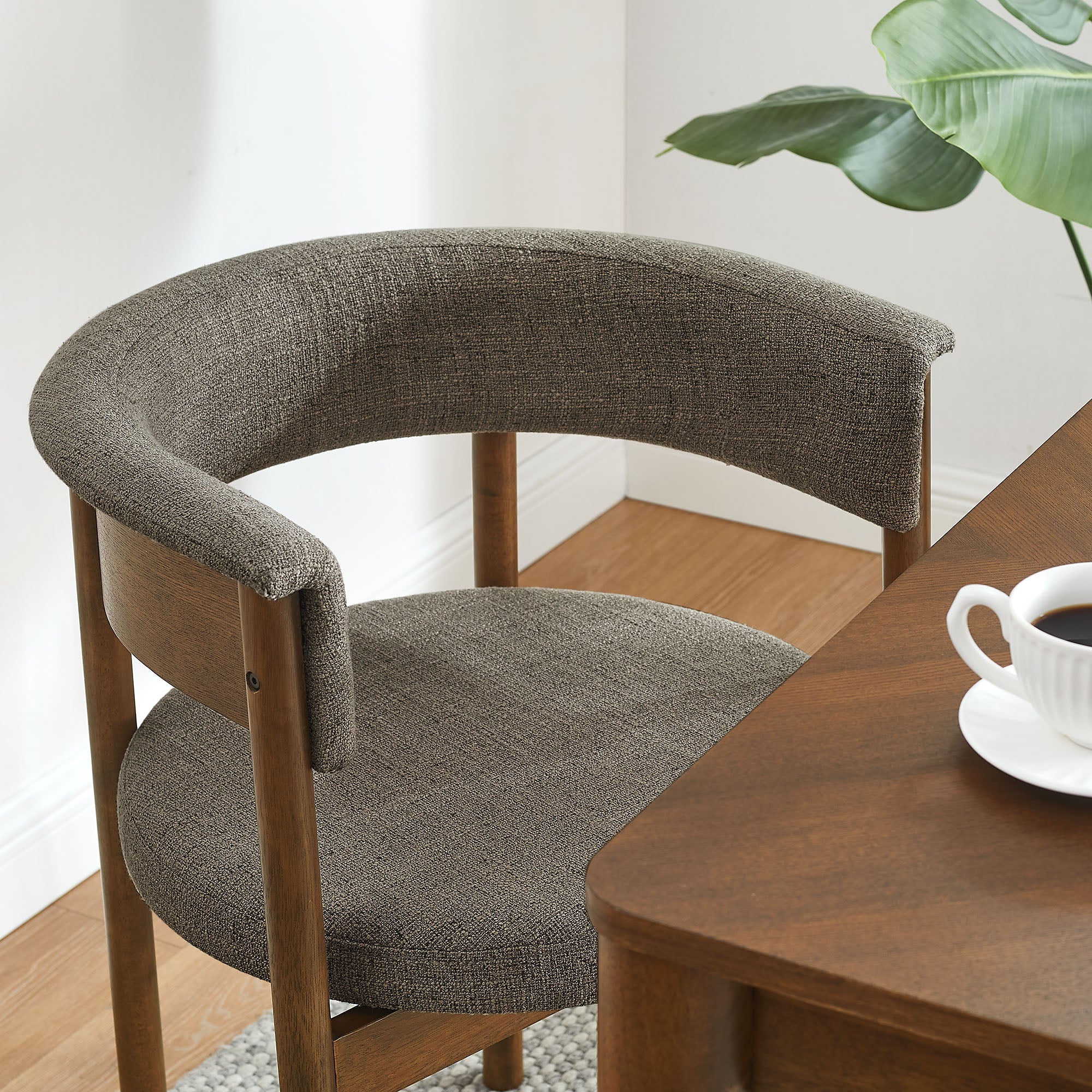 Modway Clea Curved Upholstered Dining Chairs Set Of 2