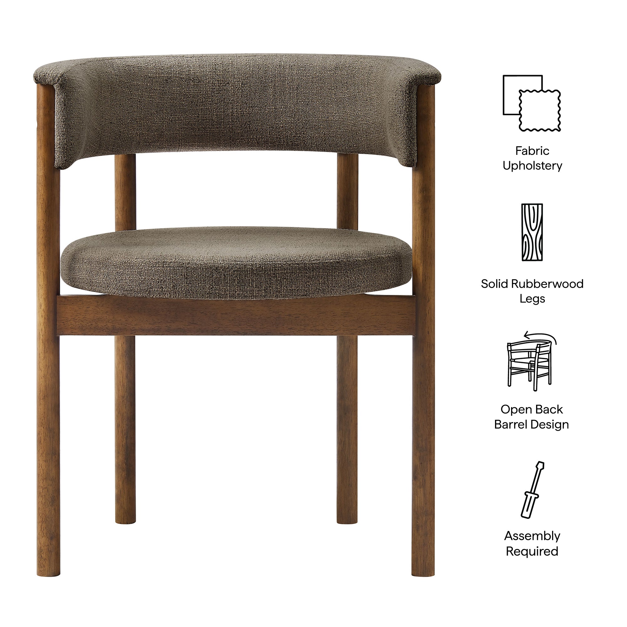 Modway Clea Curved Upholstered Dining Chairs Set Of 2