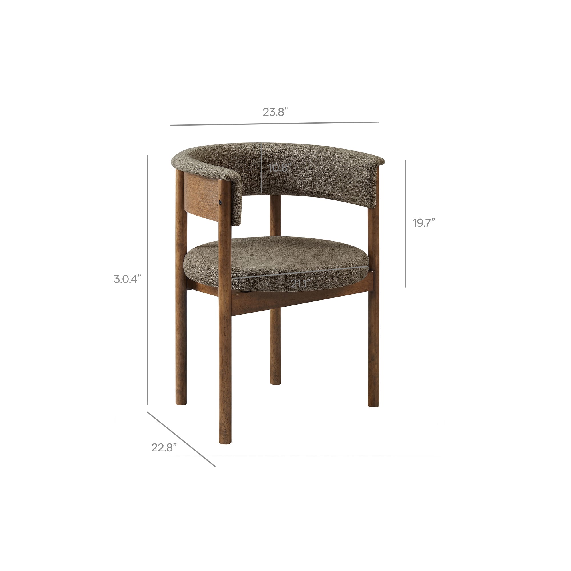 Modway Clea Curved Upholstered Dining Chairs Set Of 2