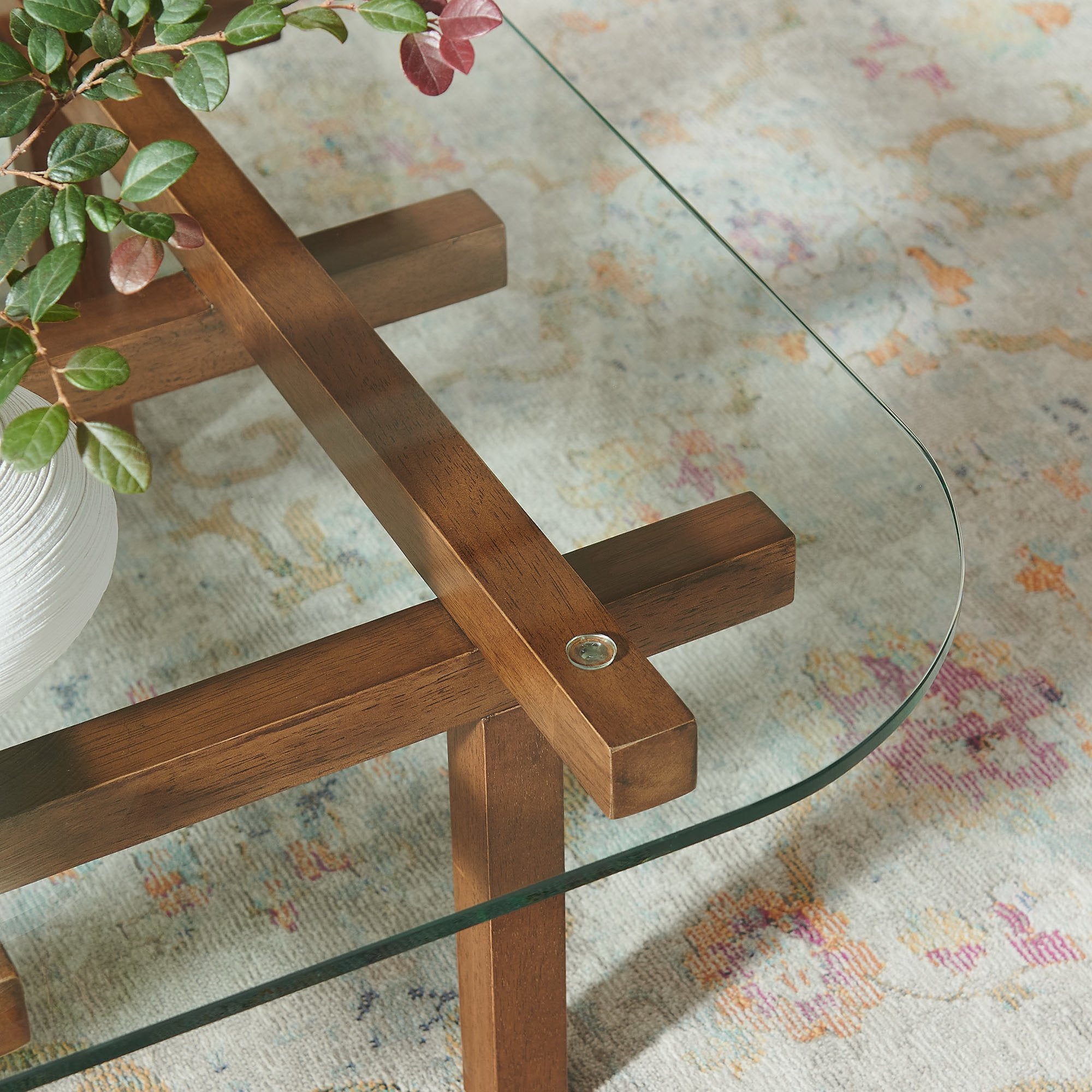 Modway Isby 35 Inch Tempered Glass Coffee Table