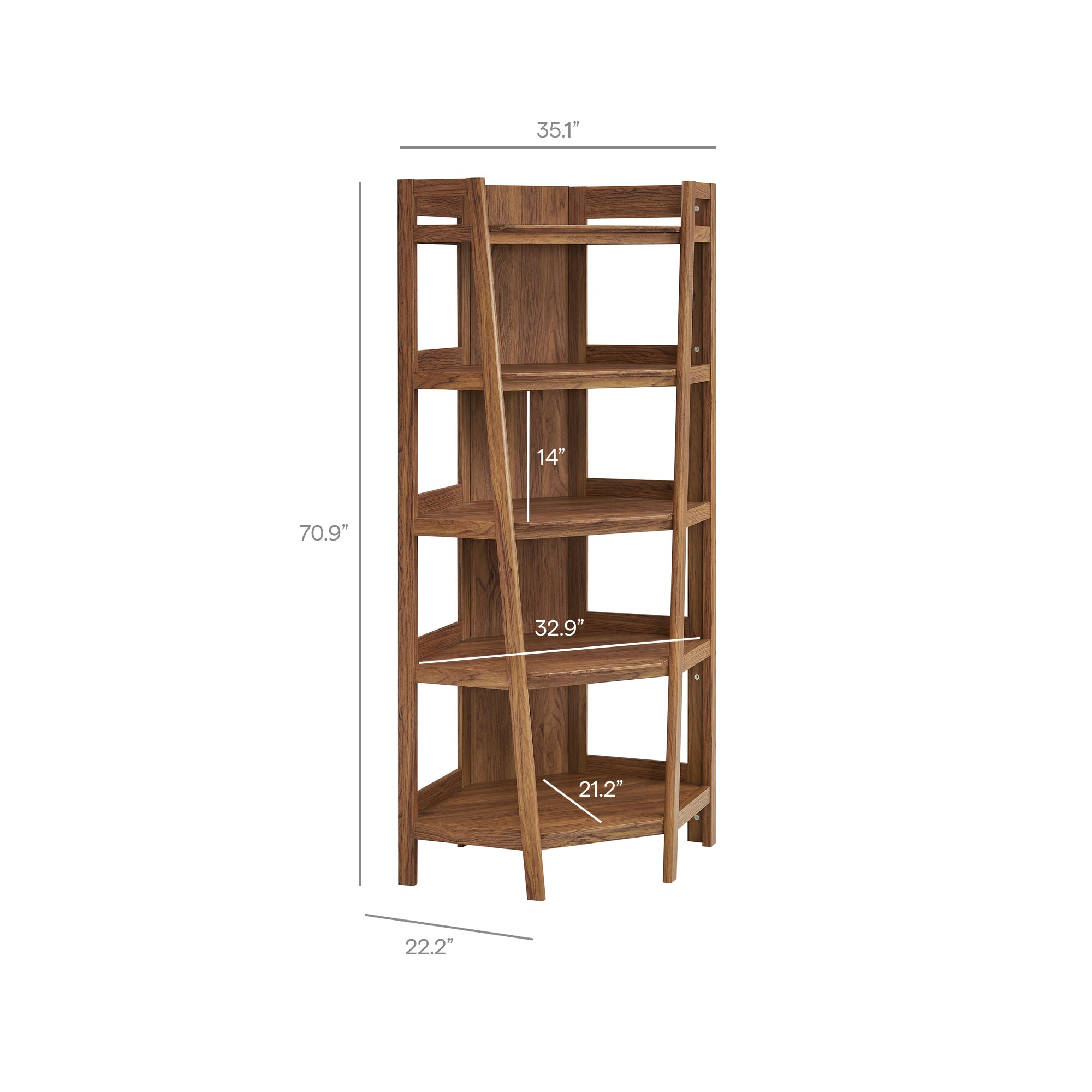 Modway EEI-7469 Bixby 71 Inch Corner Bookshelf