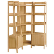 Modway EEI-7470 Bixby 3-piece Corner Bookshelf Set with Narrow Bookshelves