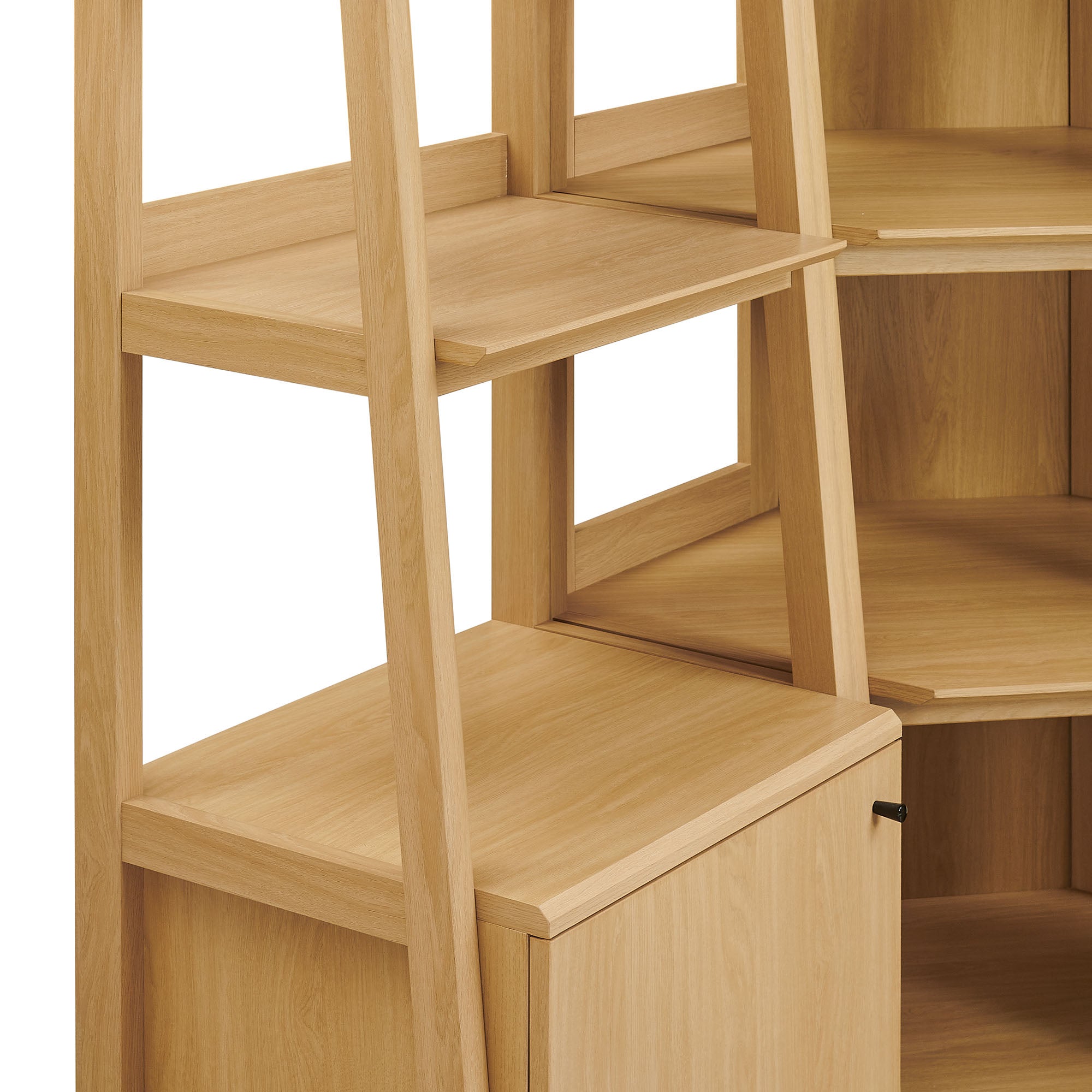 Modway EEI-7470 Bixby 3-piece Corner Bookshelf Set with Narrow Bookshelves