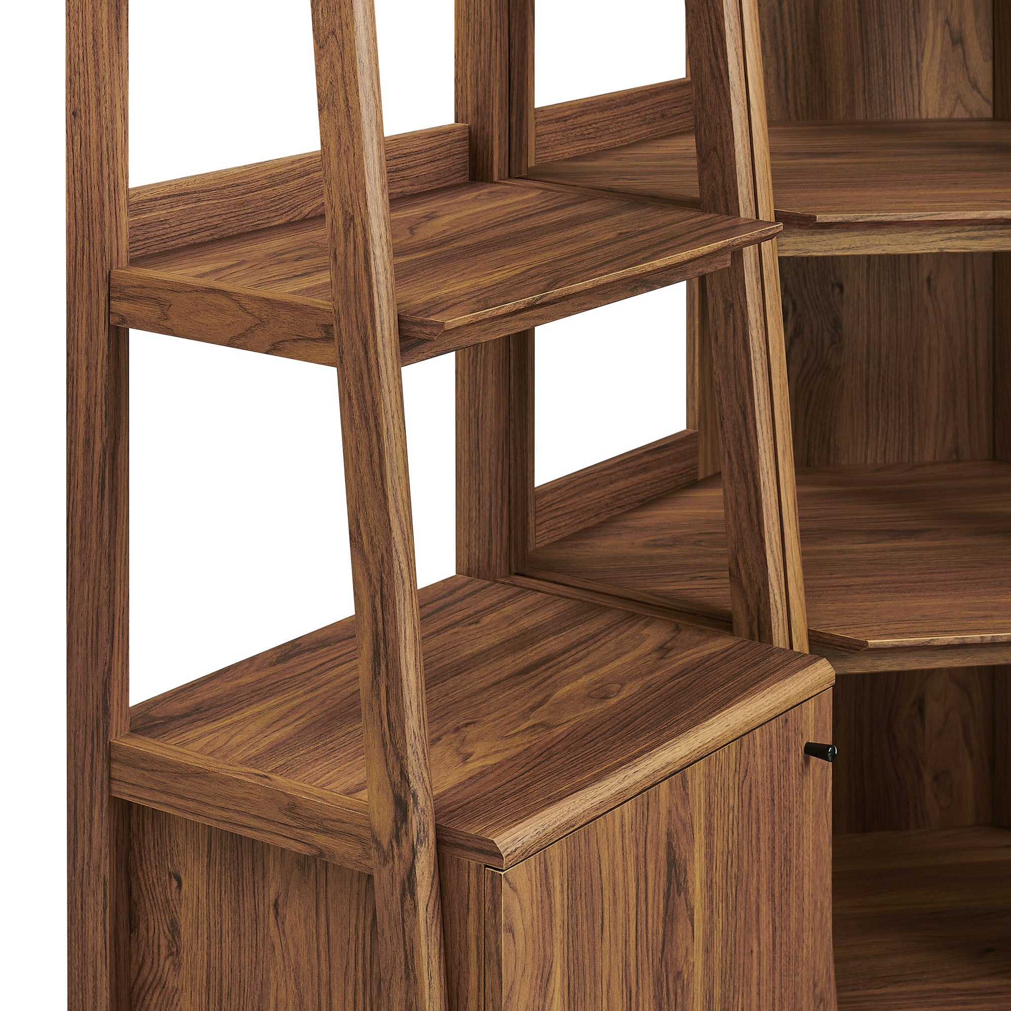 Modway Bixby 3-piece Corner Bookshelf Set with Narrow Bookshelves