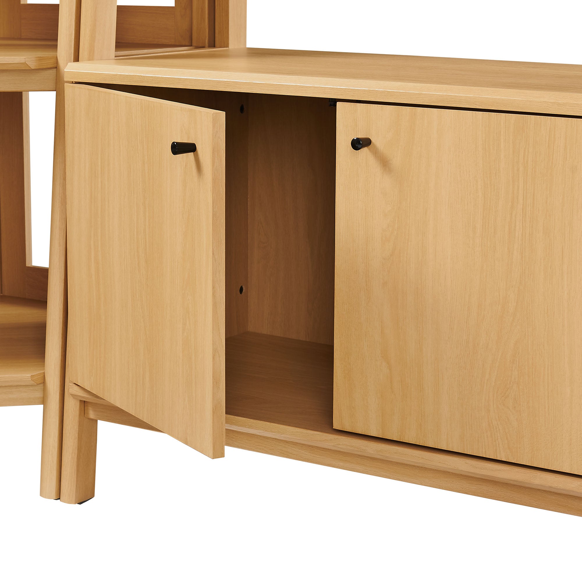 Modway Bixby 3-Piece Corner Bookshelf Set with Wide Bookshelves