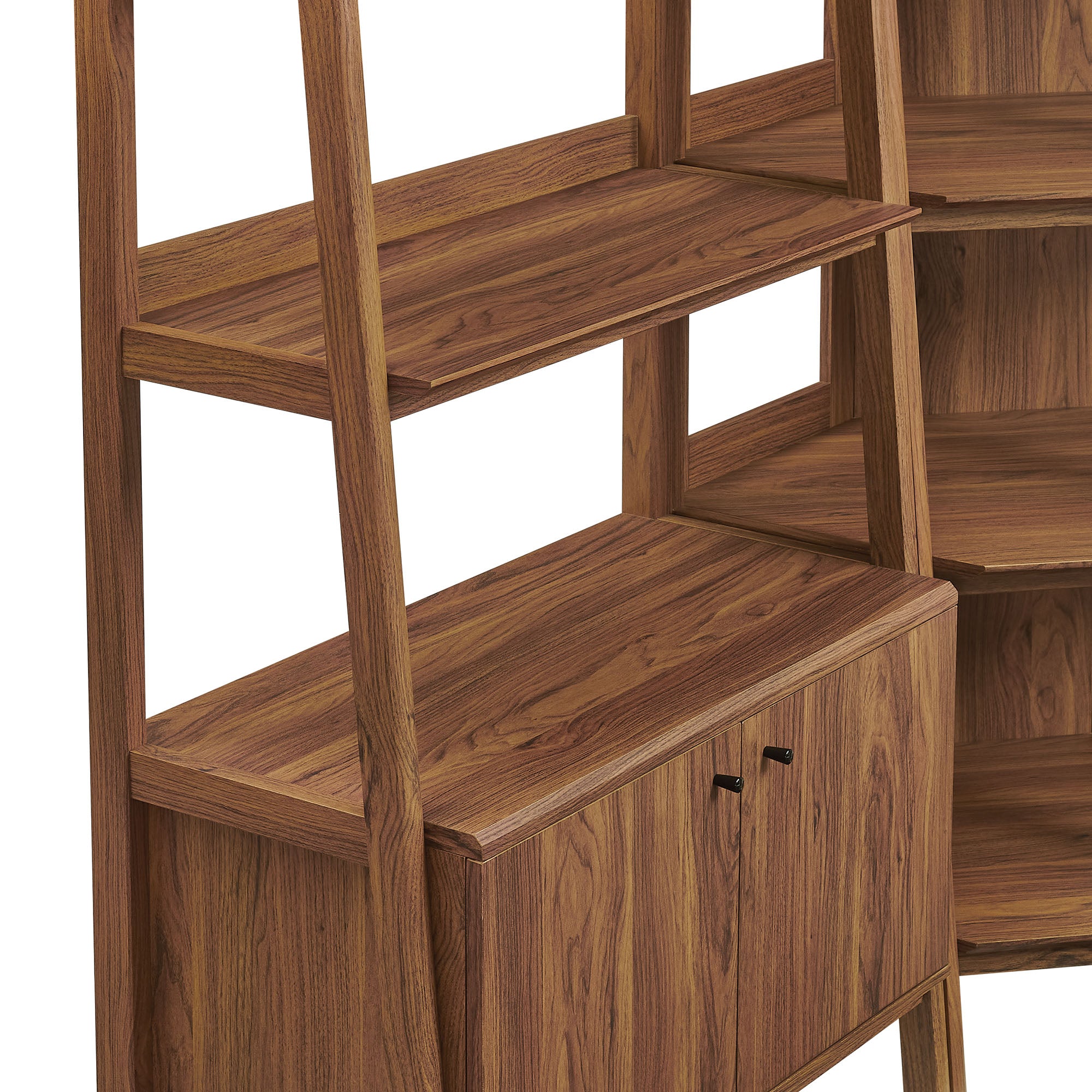 Modway Bixby 3-Piece Corner Bookshelf Set with Wide Bookshelves