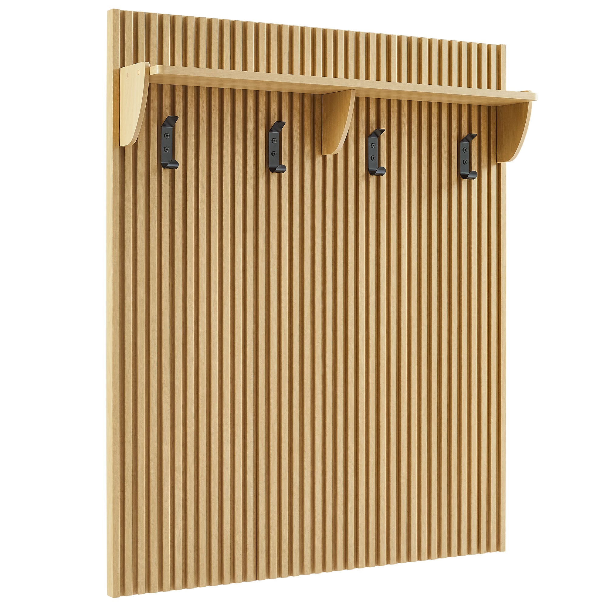 Modway EEI-7473 Render Fluted 3-in-1 Hall Tree With Storage Bench and Coat Rack