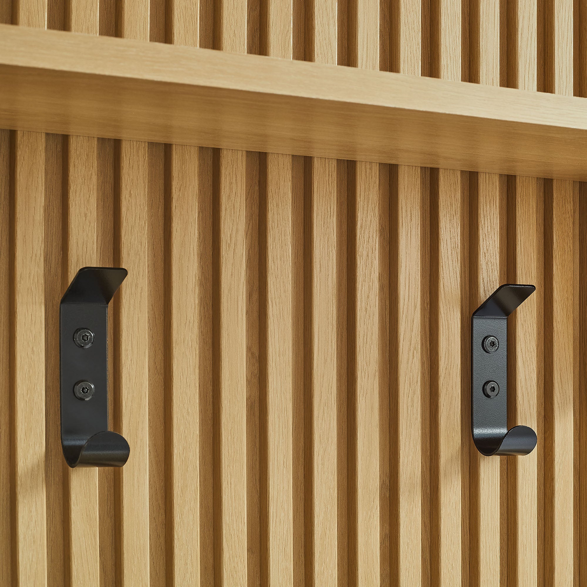 Modway EEI-7472 Render Fluted Coat Rack Panel With Shelf