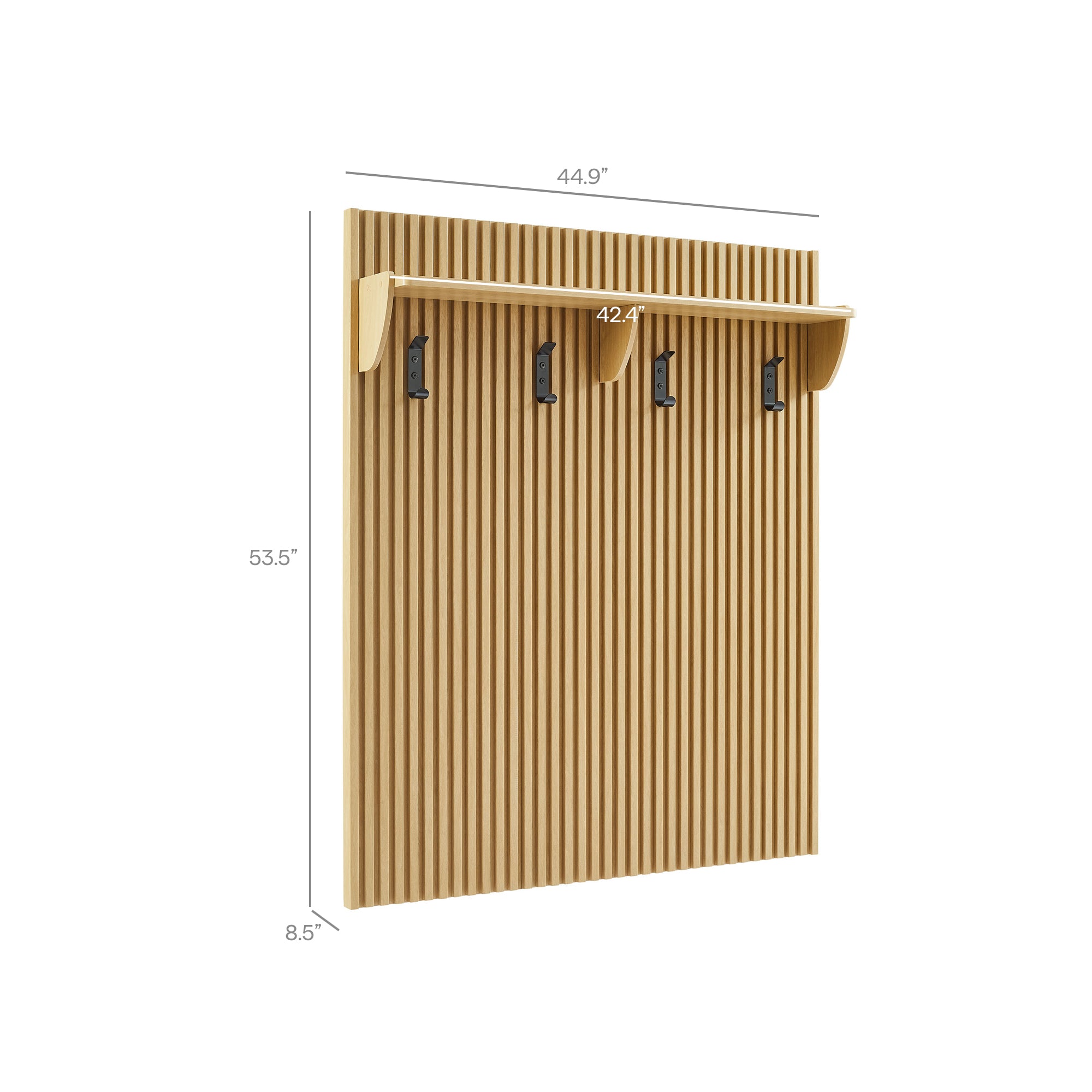 Modway EEI-7472 Render Fluted Coat Rack Panel With Shelf