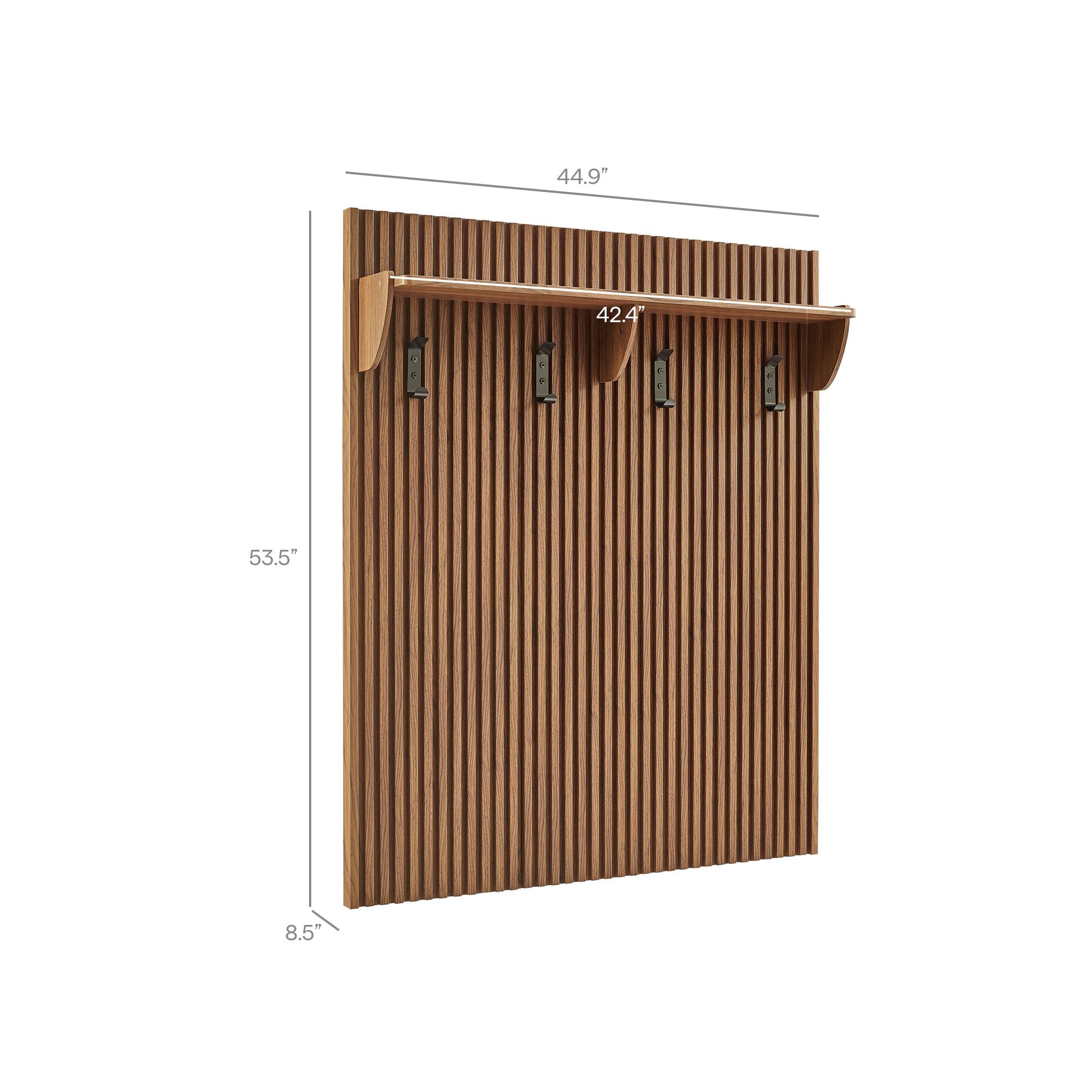 Modway EEI-7472 Render Fluted Coat Rack Panel With Shelf