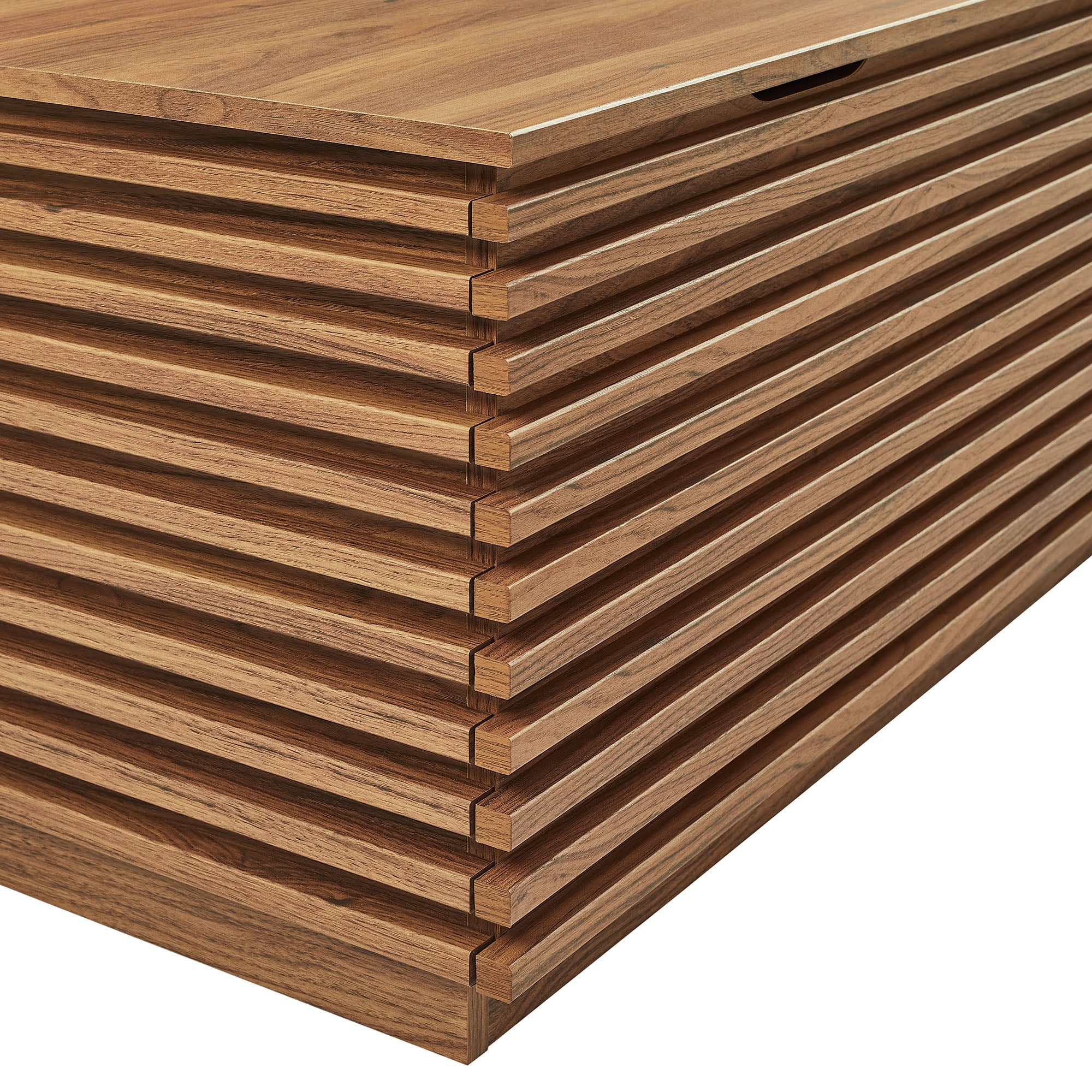Modway EEI-7473 Render Fluted 3-in-1 Hall Tree With Storage Bench and Coat Rack