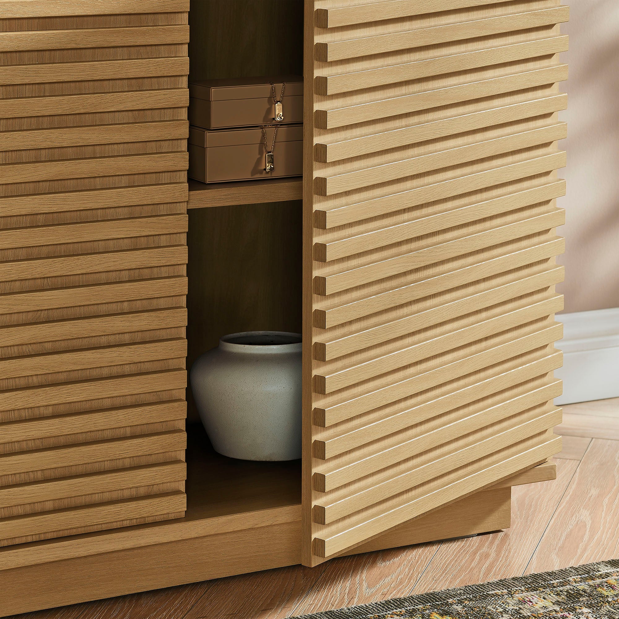 Modway Render 2-Door Fluted Accent Cabinet