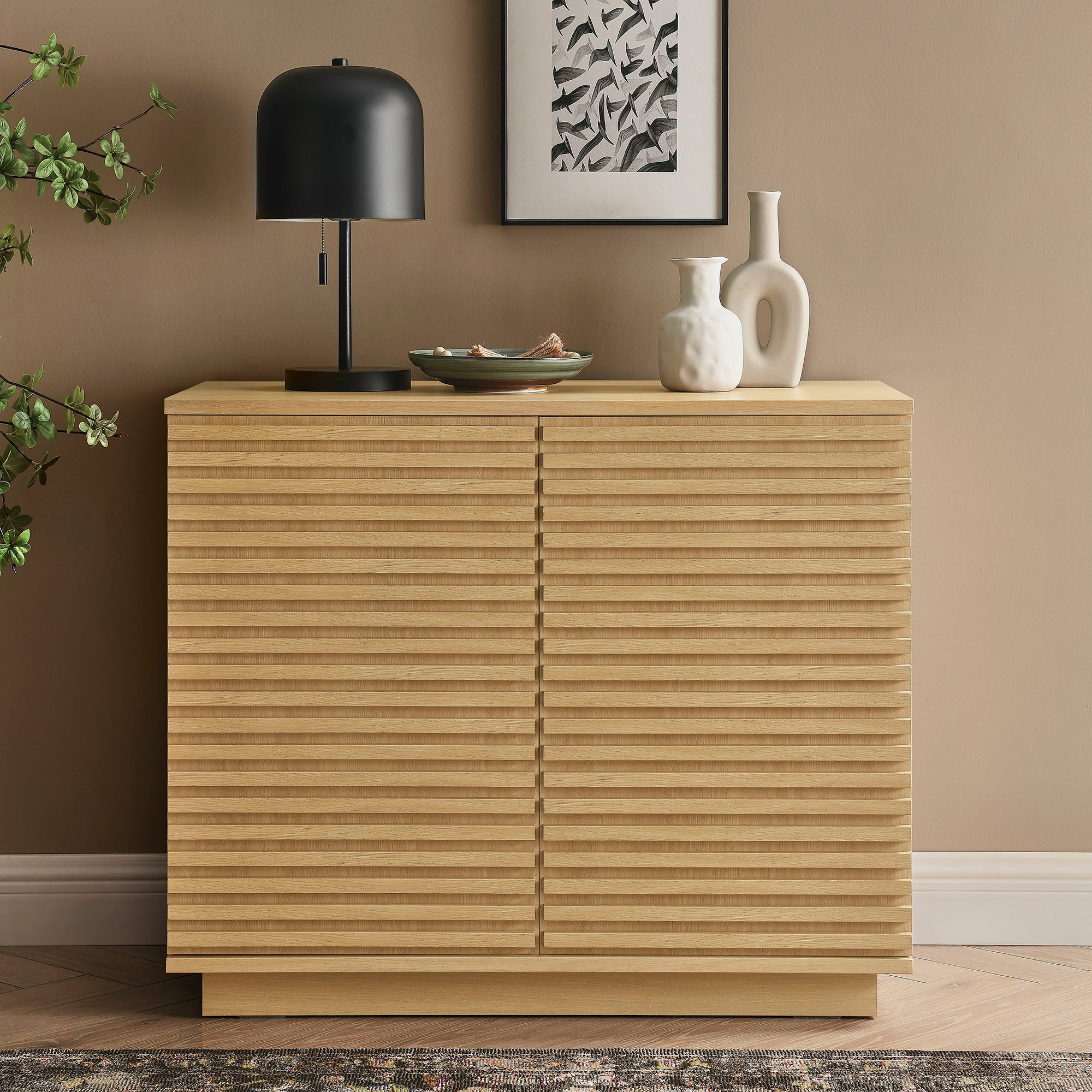 Modway Render 2-Door Fluted Accent Cabinet