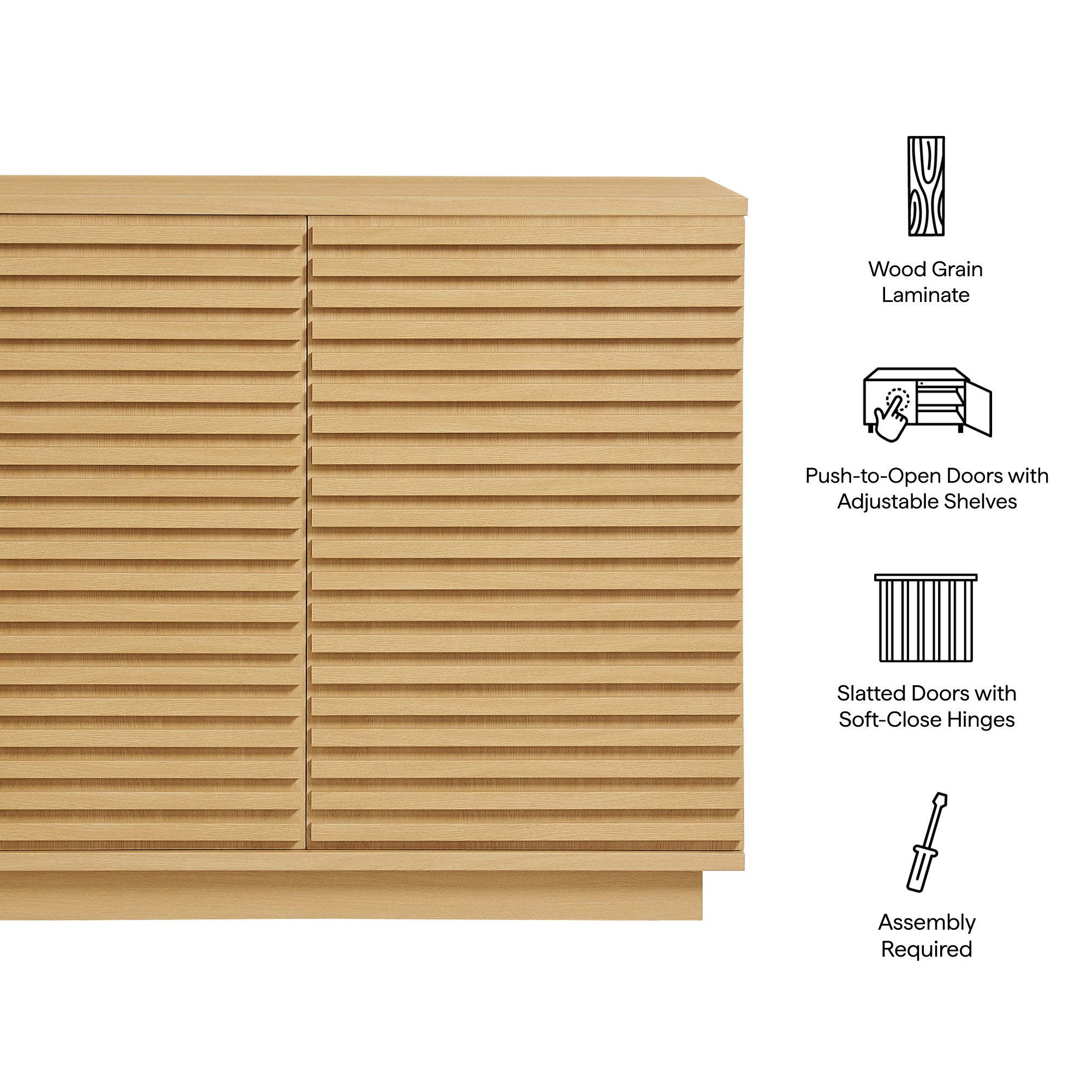 Modway Render 2-Door Fluted Accent Cabinet