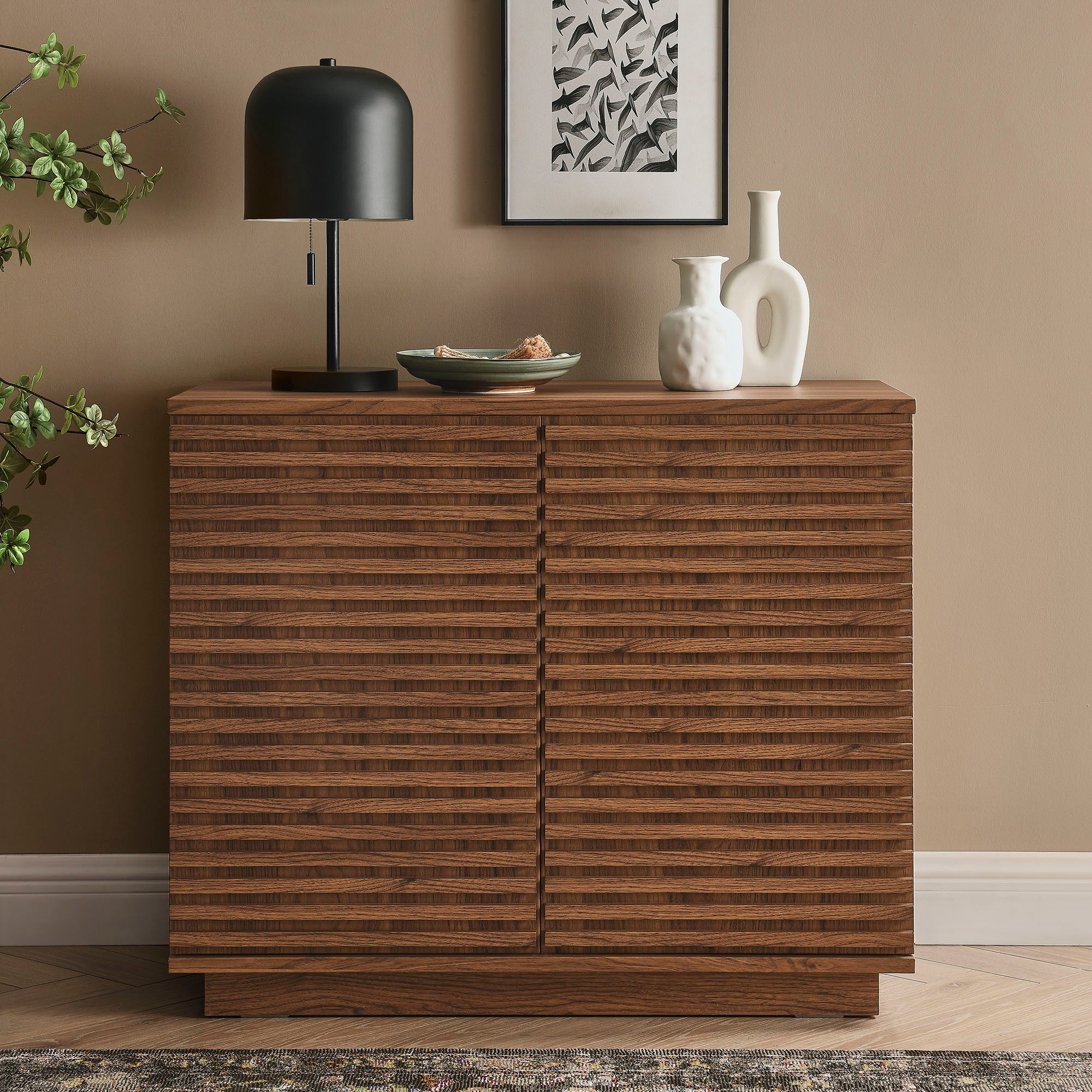Modway Render 2-Door Fluted Accent Cabinet