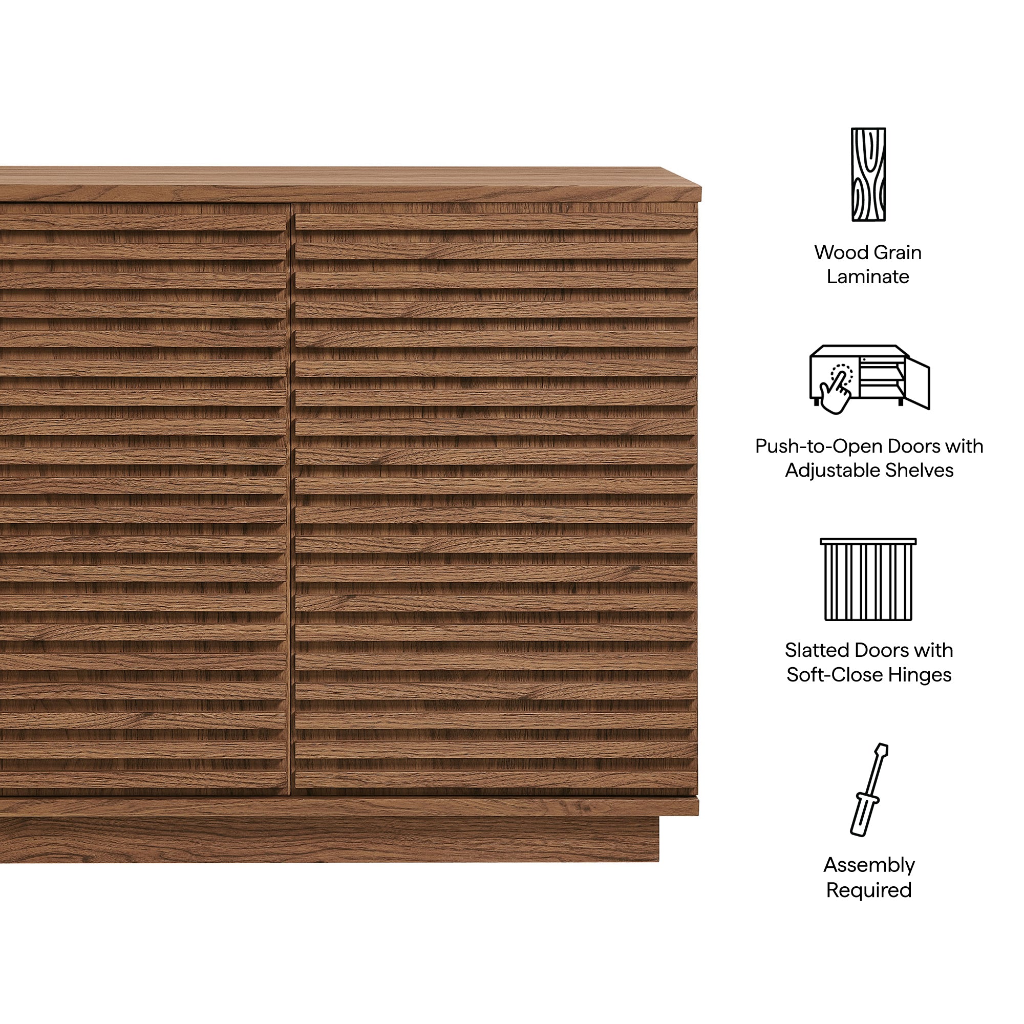 Modway Render 2-Door Fluted Accent Cabinet