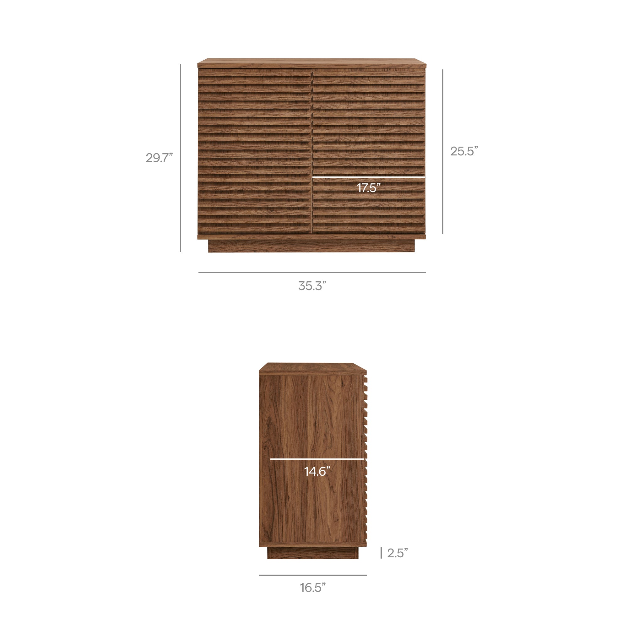 Modway Render 2-Door Fluted Accent Cabinet