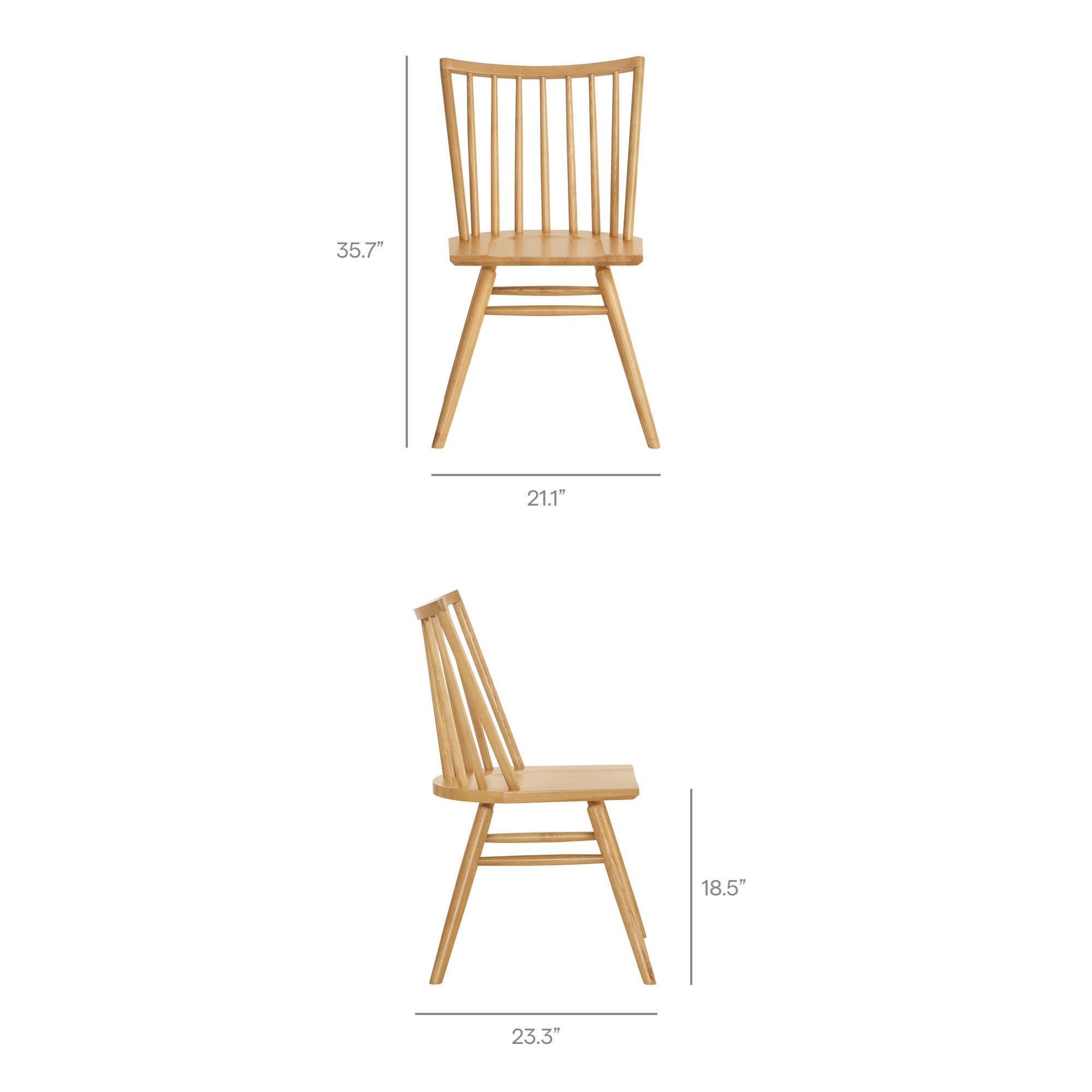 Modway EEI-7482 Alvar Spindle Back Dining Side Chairs Set of 2