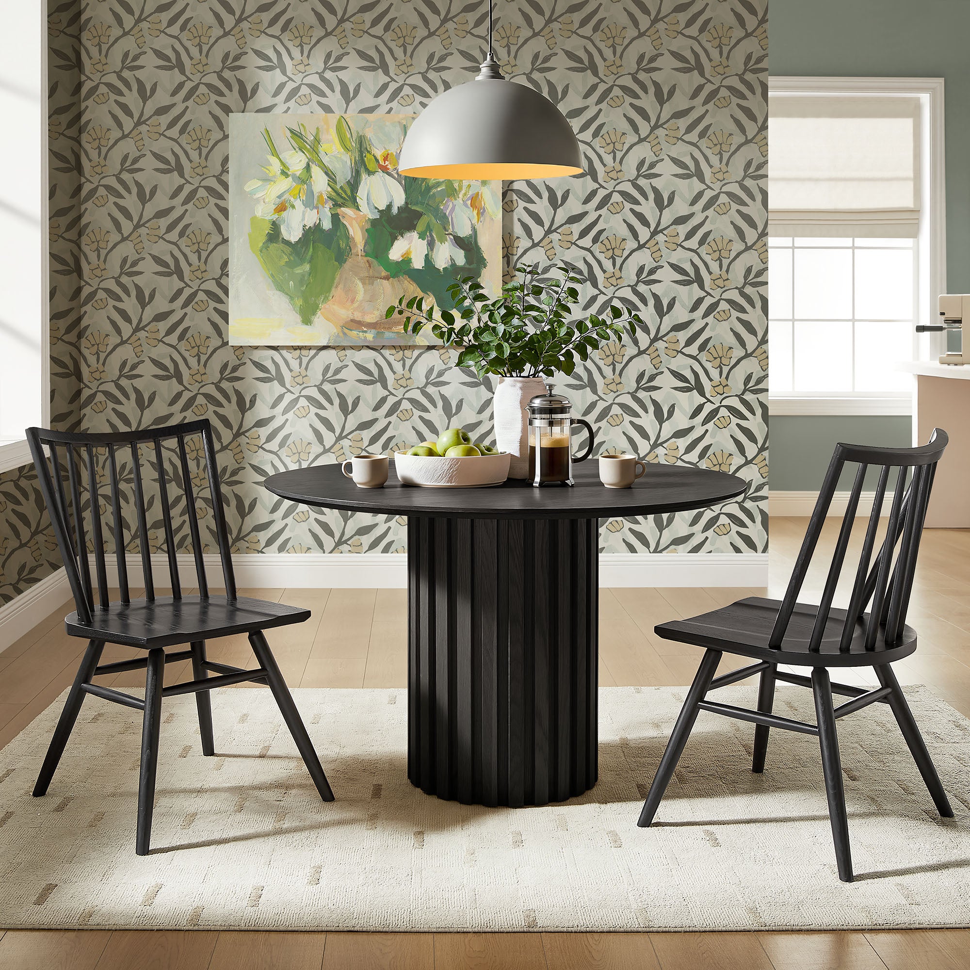 Modway EEI-7482 Alvar Spindle Back Dining Side Chairs Set of 2