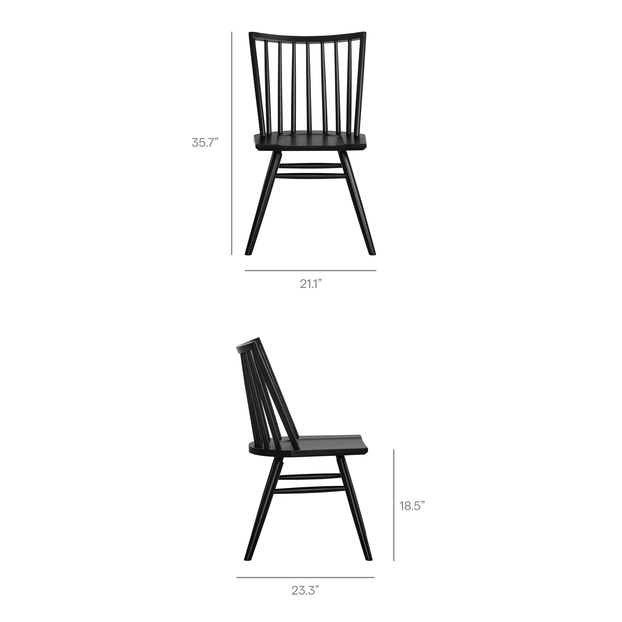 Modway EEI-7482 Alvar Spindle Back Dining Side Chairs Set of 2