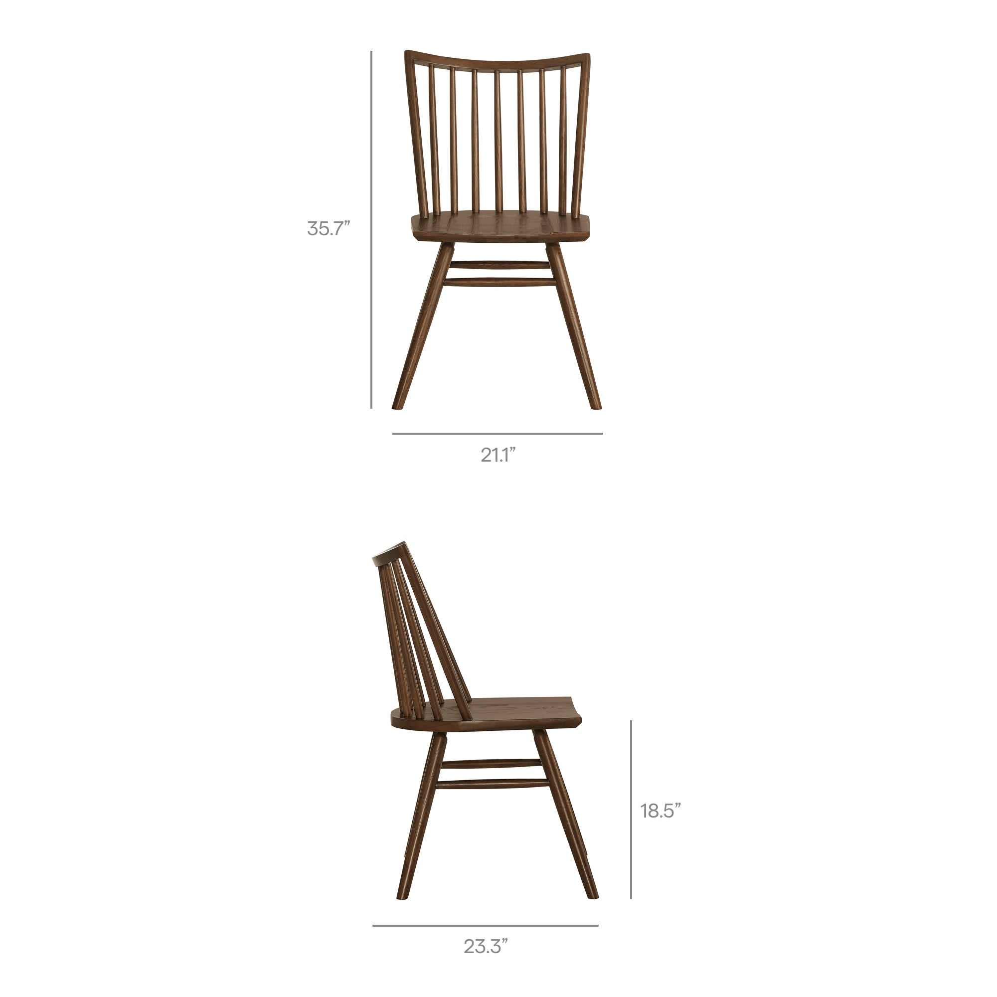 Modway EEI-7482 Alvar Spindle Back Dining Side Chairs Set of 2