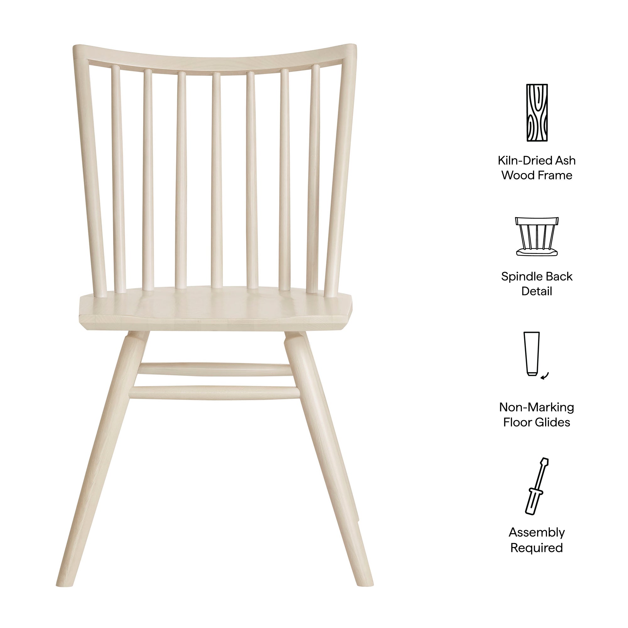 Modway EEI-7482 Alvar Spindle Back Dining Side Chairs Set of 2