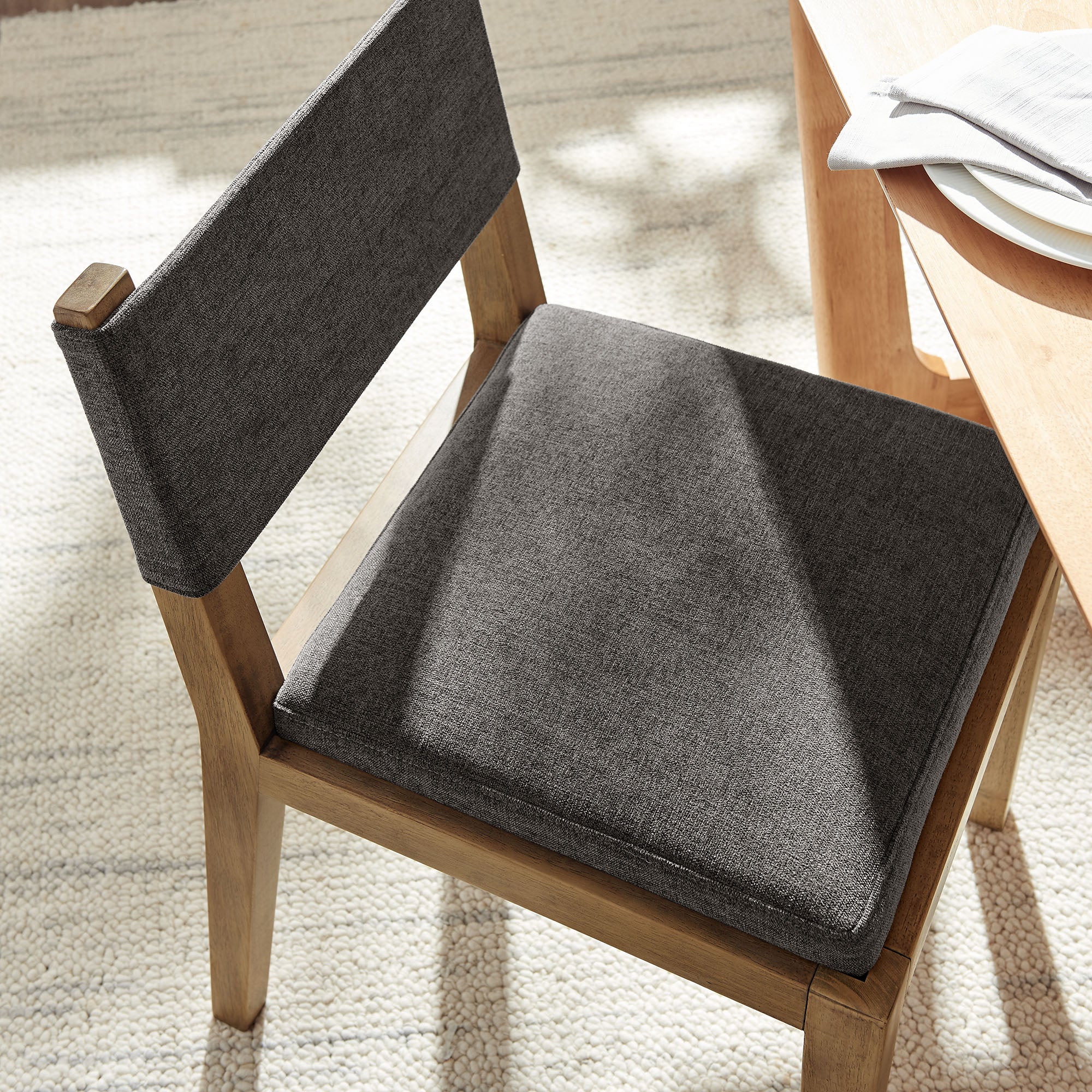 Modway EEI-7485 Calder Fabric Upholstered Wood Armless Dining Chair
