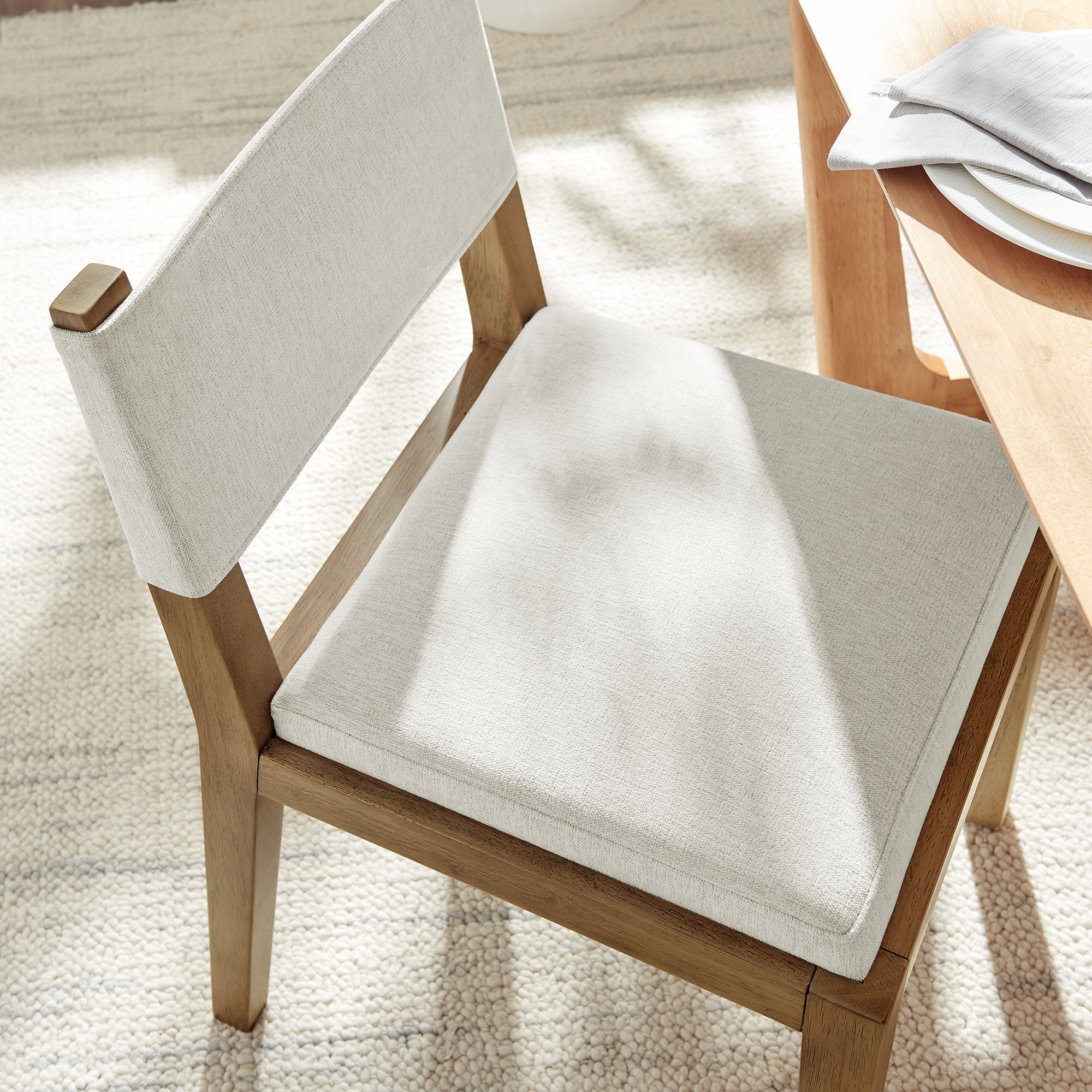 Modway Calder Fabric Upholstered Wood Armless Dining Chair