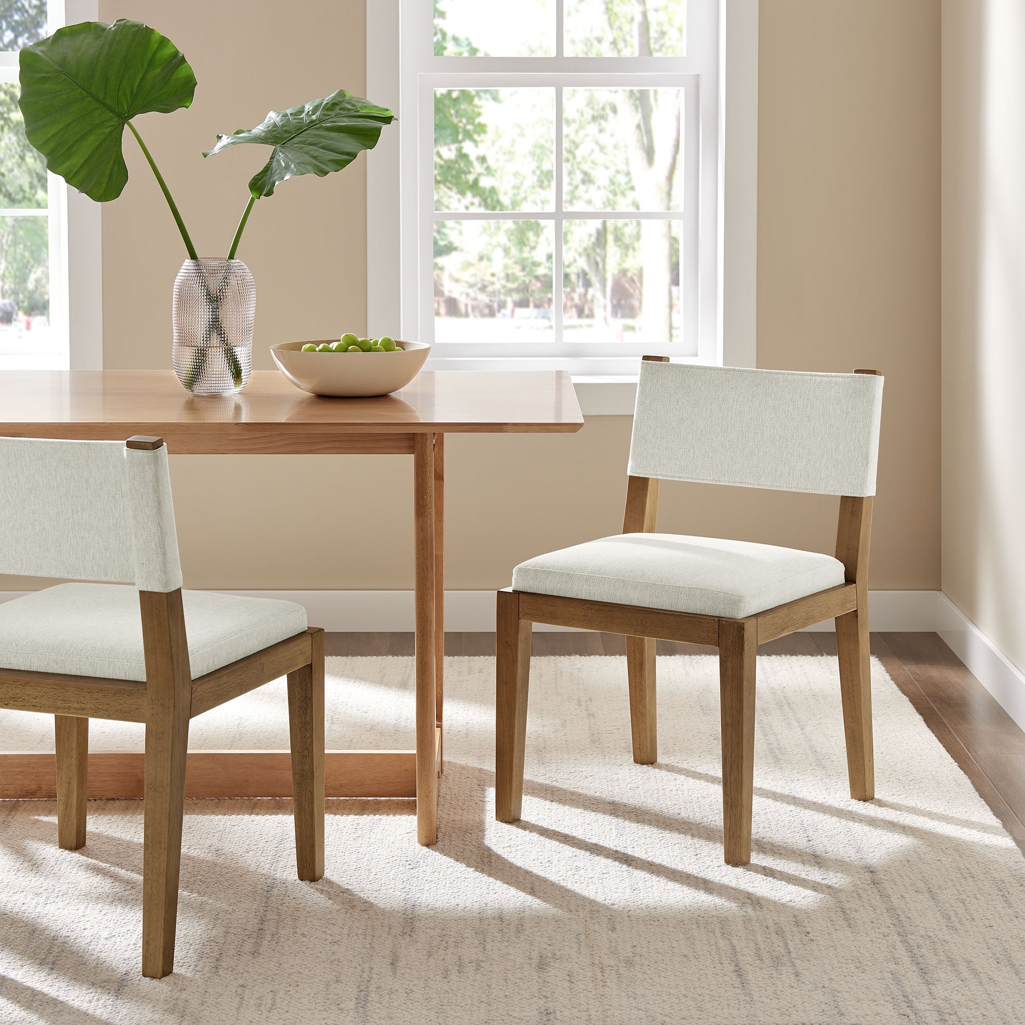 Modway Calder Fabric Upholstered Wood Armless Dining Chair