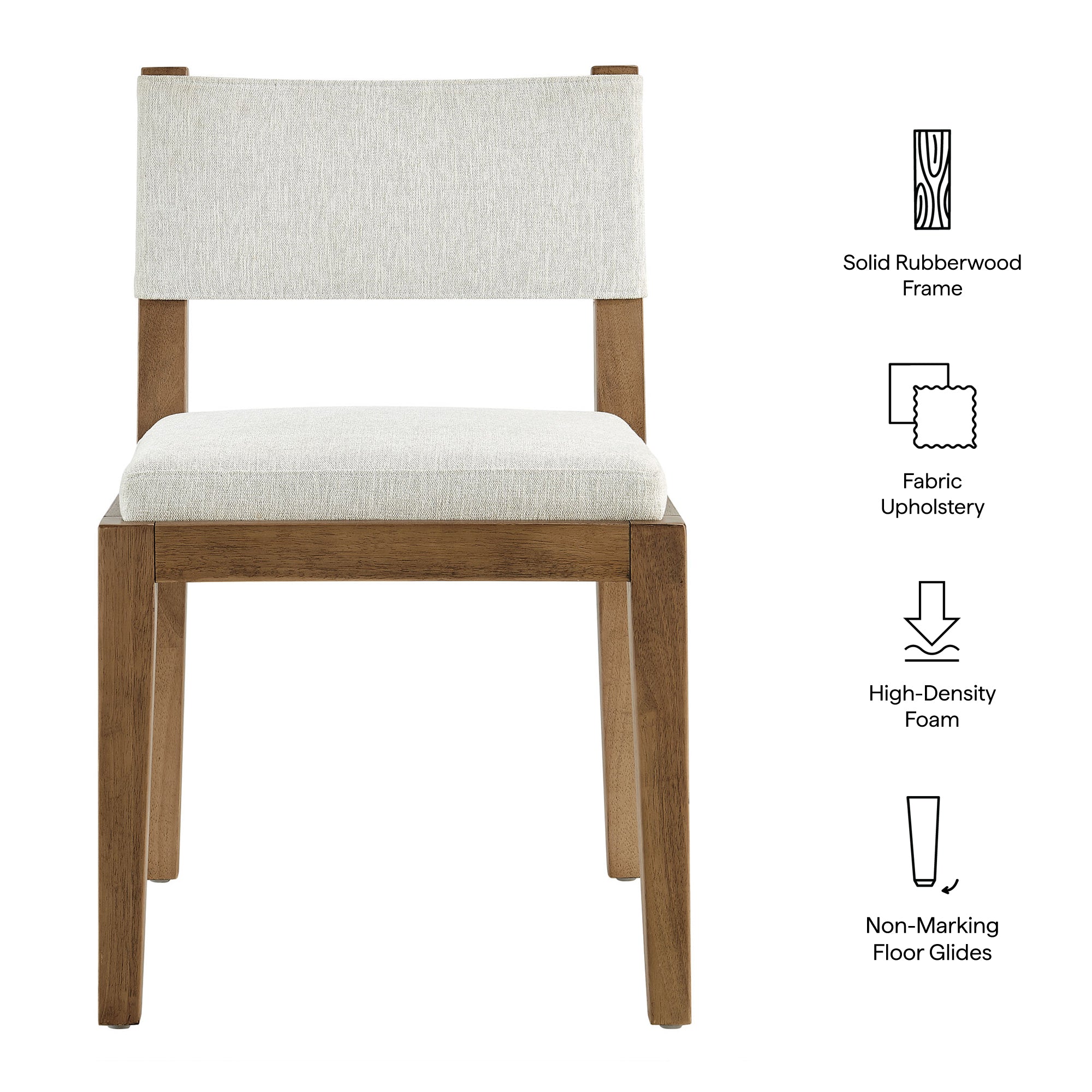 Modway EEI-7485 Calder Fabric Upholstered Wood Armless Dining Chair